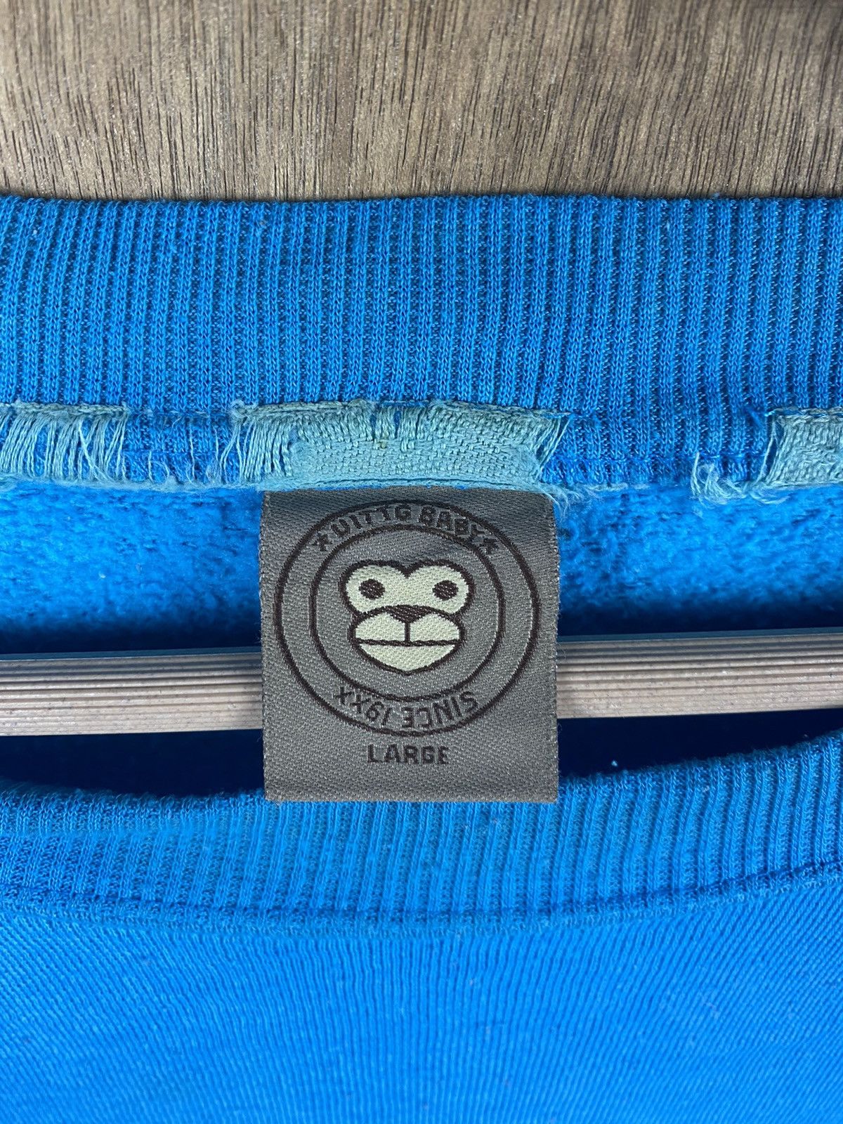 Japanese Brand Uitgg blue monkey Sweatshirt like bape #Z048 Size US M / EU 48-50 / 2 - 2 Thumbnail
