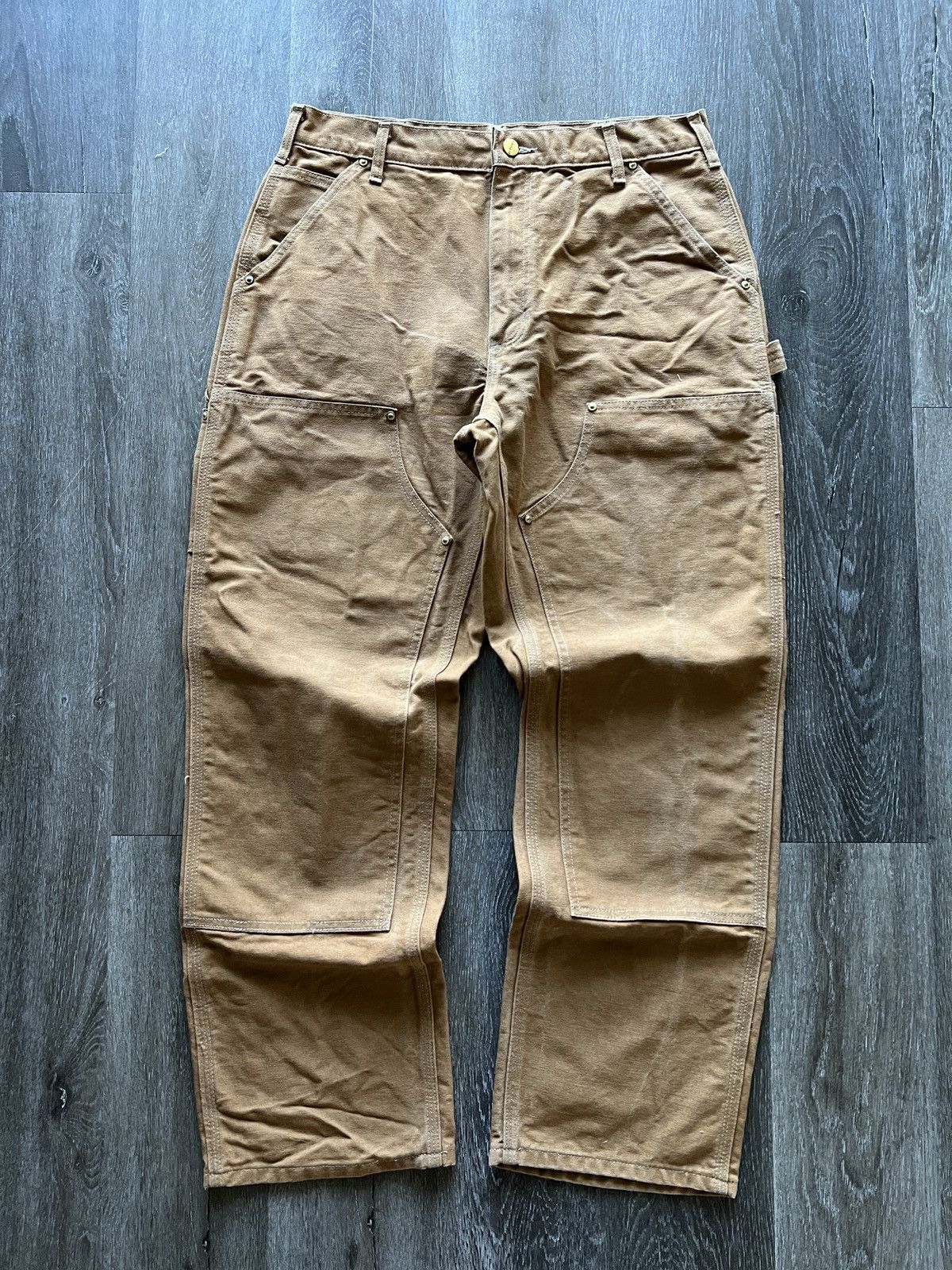 Vintage 90s made in USA Carhartt double knees pants