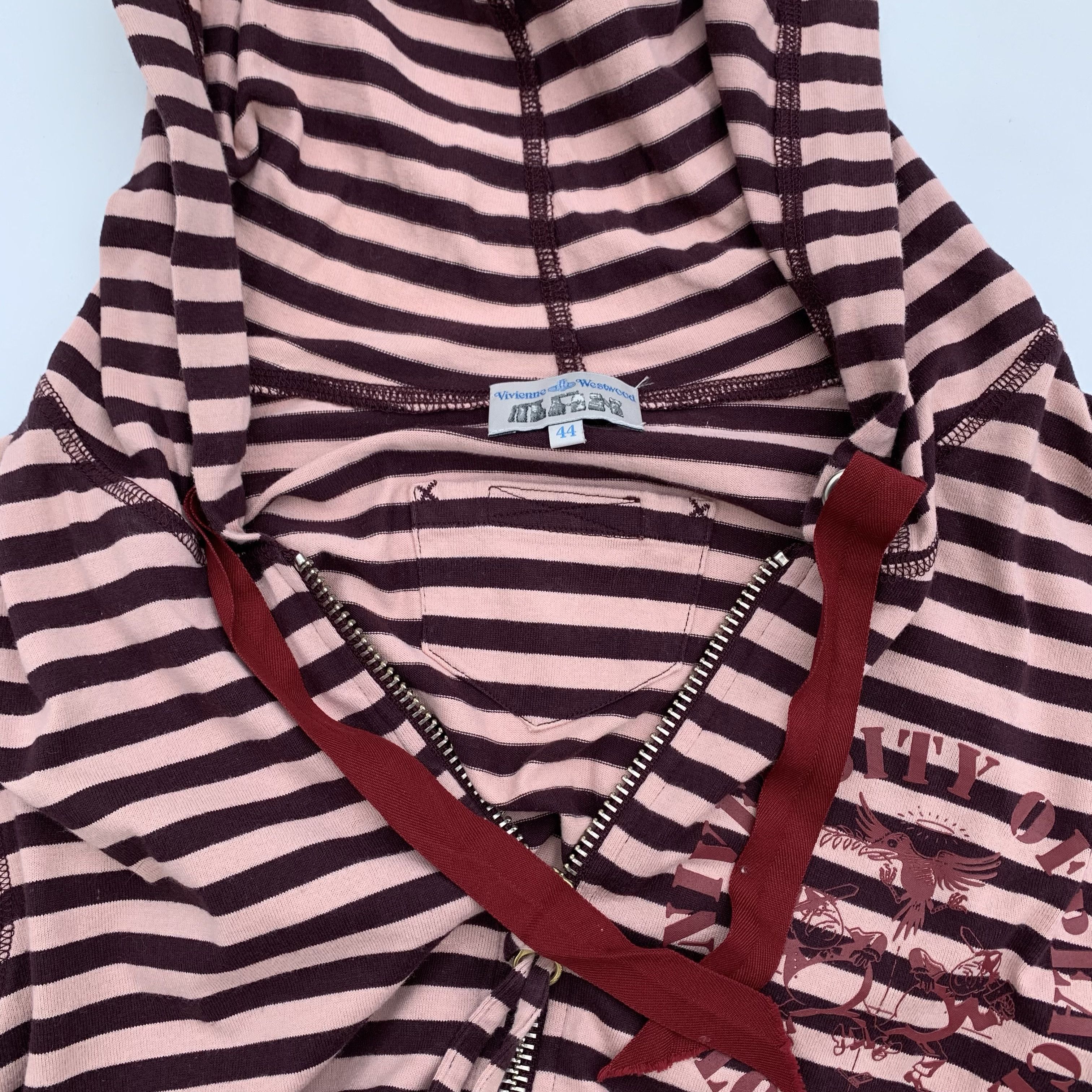Vivienne Westwood 'University Of Peace' Striped Hoodie Size US S / EU 44-46 / 1 - 4 Thumbnail