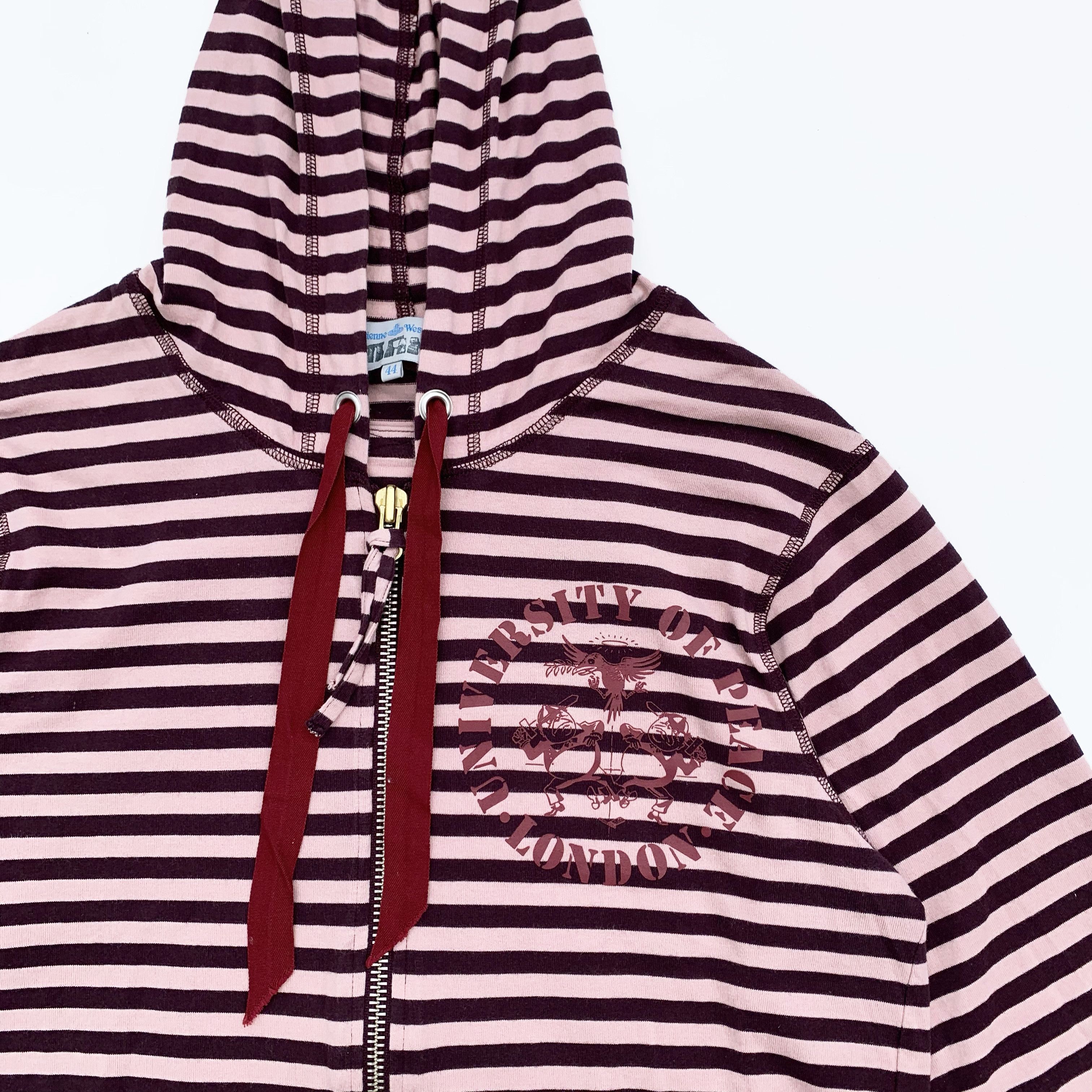 Vivienne Westwood 'University Of Peace' Striped Hoodie Size US S / EU 44-46 / 1 - 2 Thumbnail