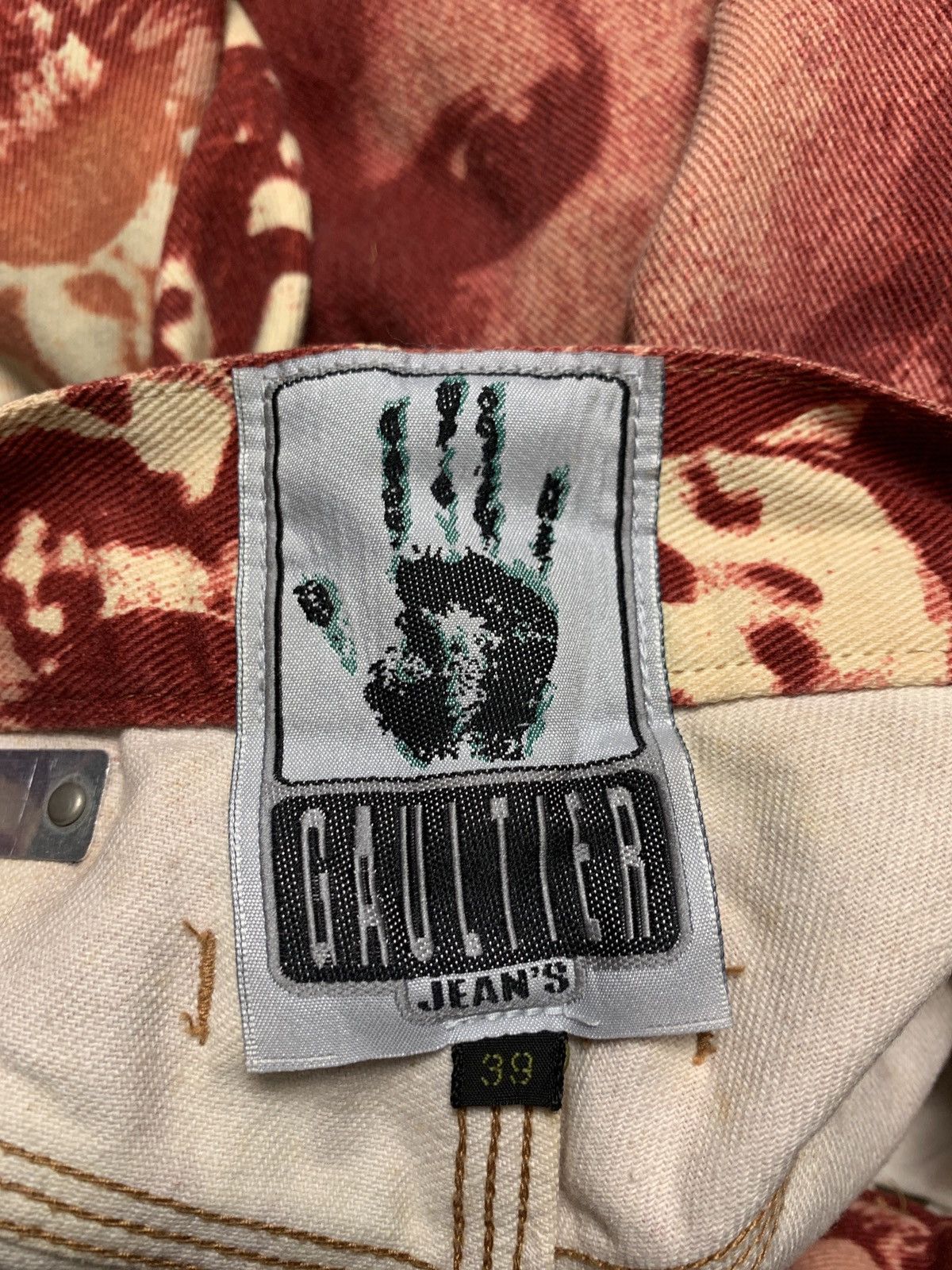 Jean Paul Gaultier Vtg Face Camo Denim Jeans Size 28" / US 6 / IT 42 - 4 Thumbnail