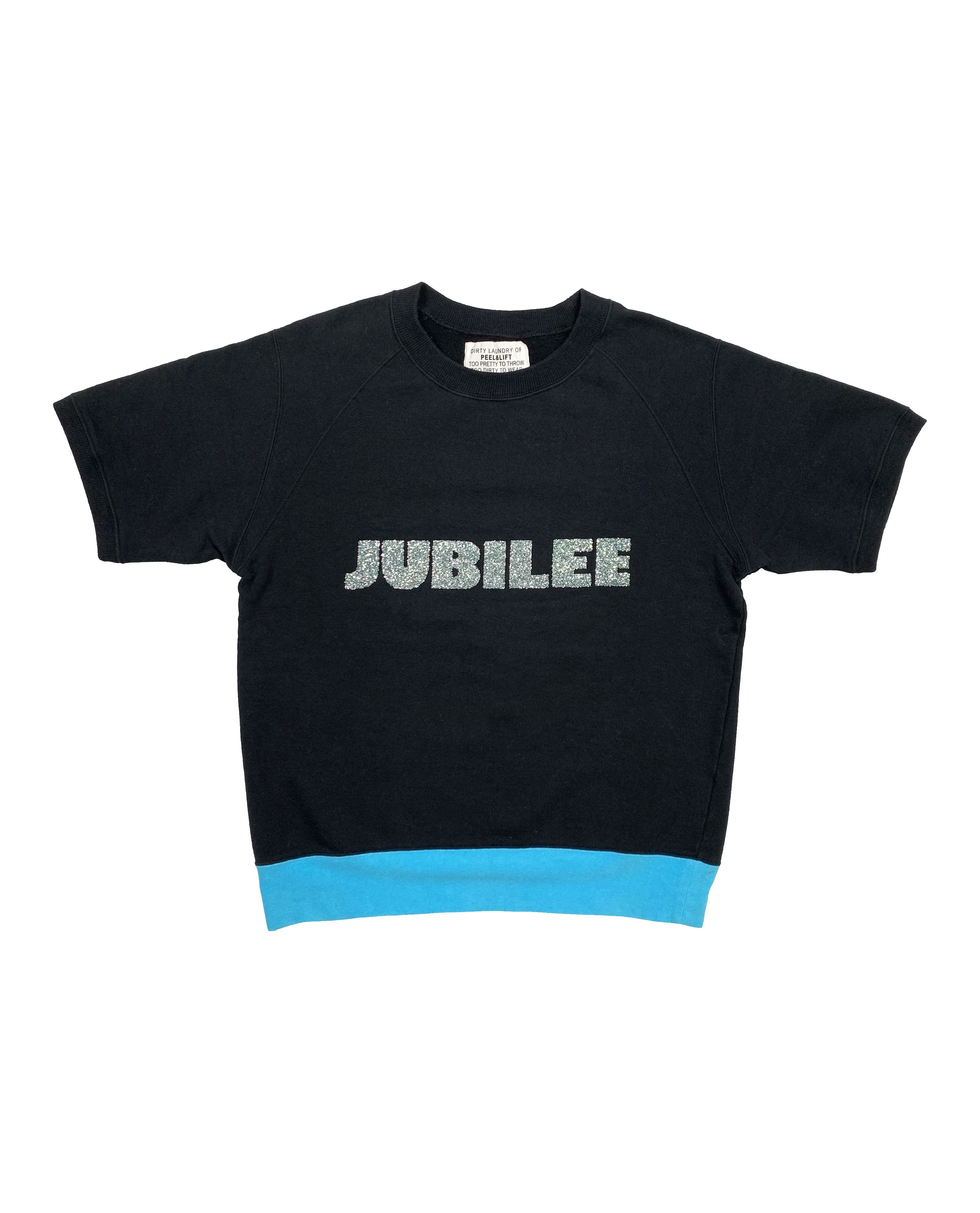 image of Peel Lift Glitter "jubilee" Ss Sweatshirt in Black, Men's (Size Large)