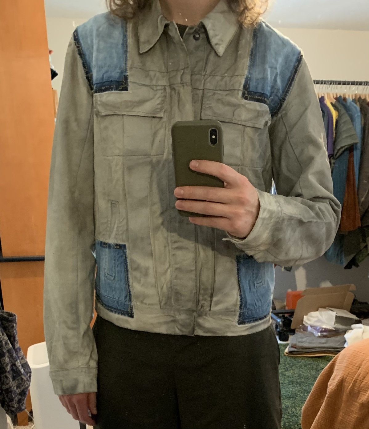 Rick Owens 2001 SLAB Bleached Trucker Jacket Size US M / EU 48-50 / 2 - 8 Thumbnail