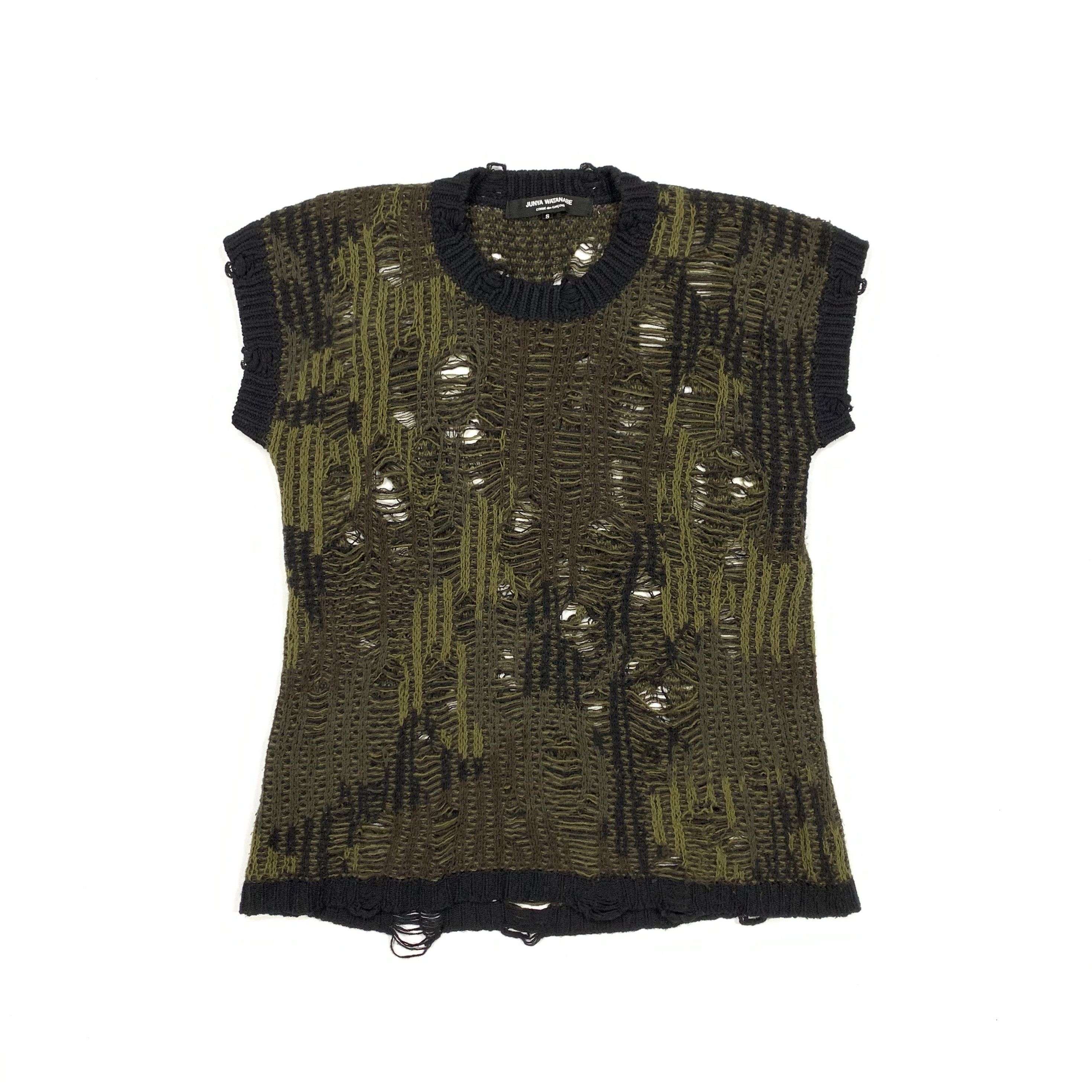 F/W 2010 Distressed Camo Knit Shirt / Vest