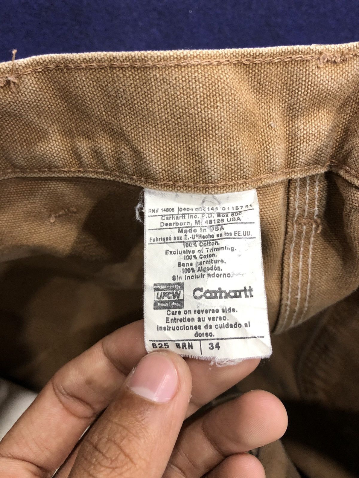 Carhartt × Vintage CARHARTT SHORT. WORKWEAR RARE !! Size US 34 / EU 50 - 7 Thumbnail