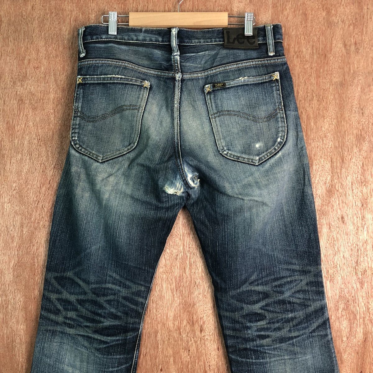Lee × Vintage Lee Blue Denim distressed Jeans Pants #c304 Size US 31 - 8 Thumbnail