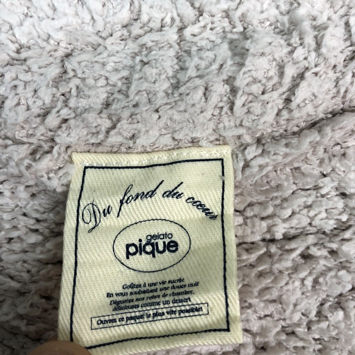 Homespun Knitwear × Japanese Brand Gelato Pique Cream fleece Mohair Shag Shaggy knitwear #c315 Size US M / EU 48-50 / 2 - 8 Thumbnail