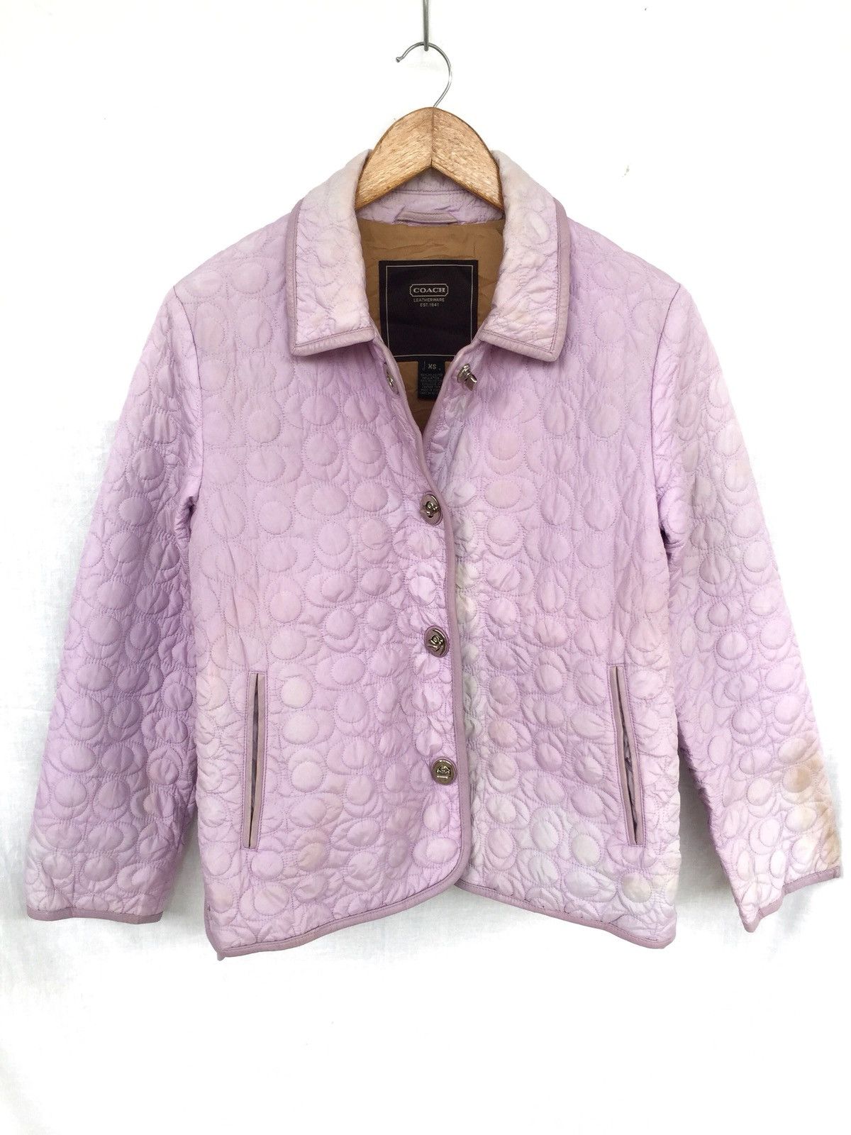 Coach SICK🔥Coach Monogram Polyester Purple Bomber Jacket Size US S / EU 44-46 / 1 - 2 Thumbnail