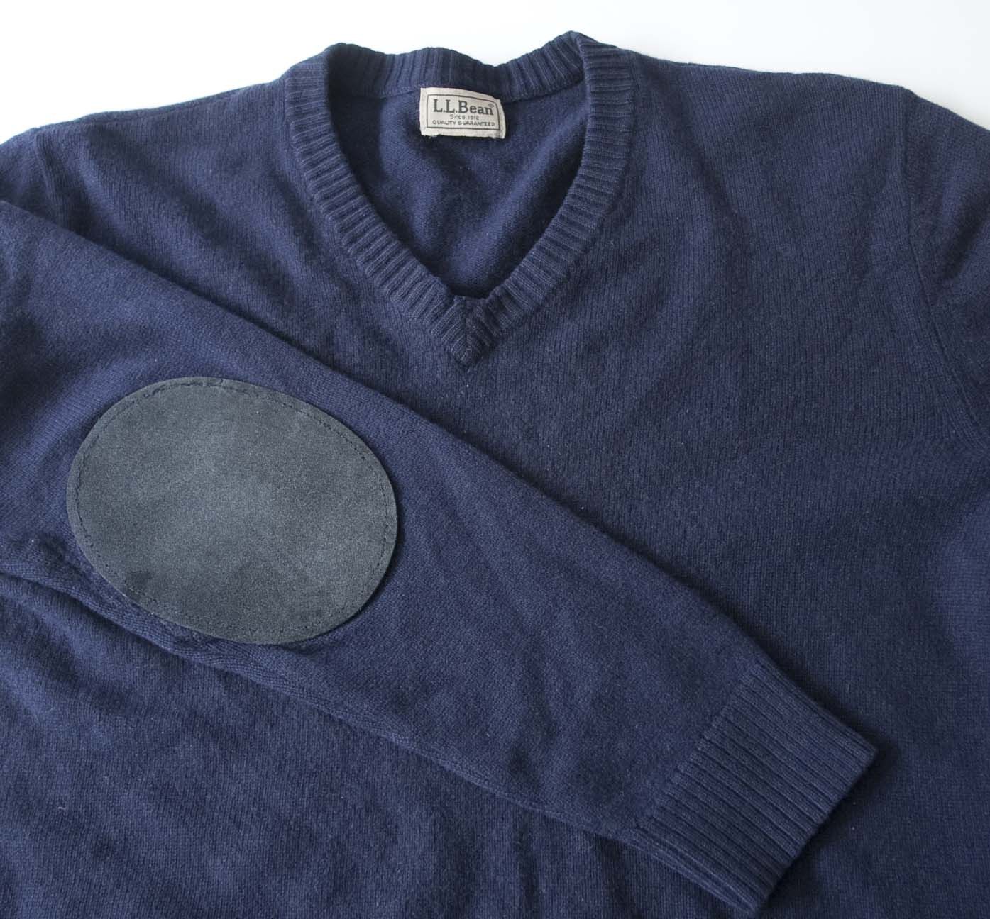 L.L. Bean LL Bean Sweater 100% Cashmere Elbow Patch Size M Size US M / EU 48-50 / 2 - 1 Thumbnail