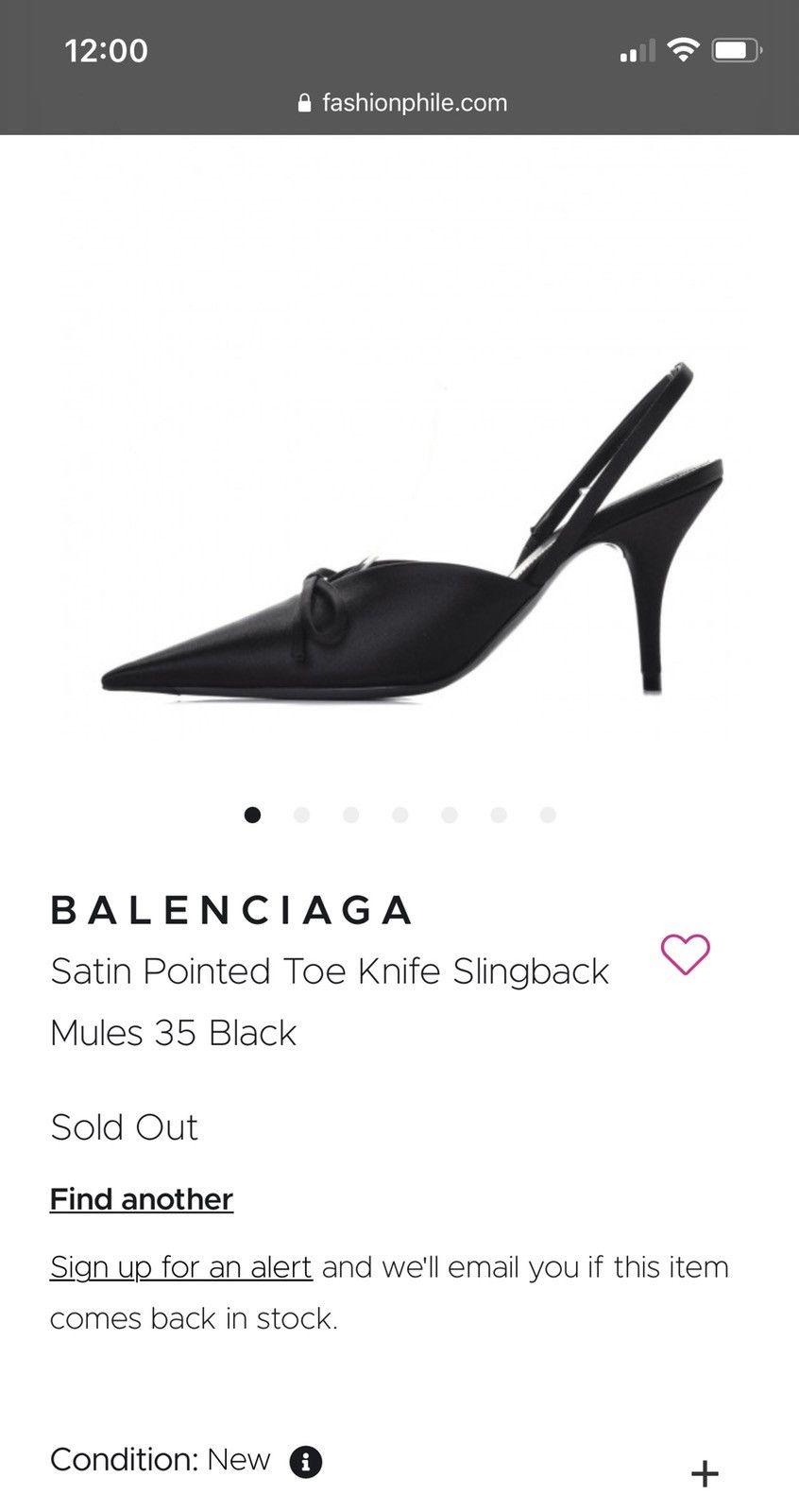 BALENCIAGA Satin Knife Bow Slingback Mules Black EUR 35