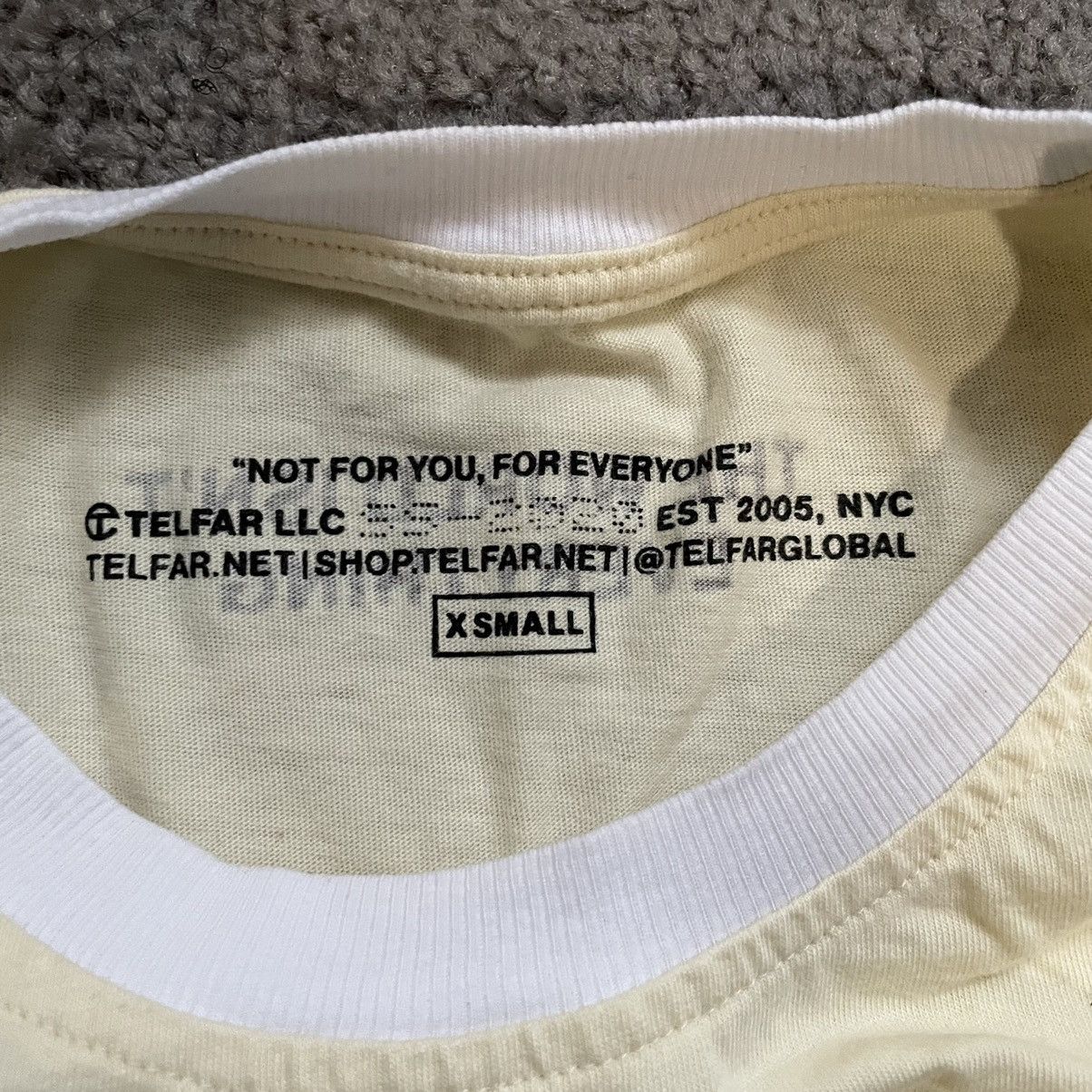 Telfar Telfar Phone Print T-shirt in Yellow Size XS Size US XS / EU 42 / 0 - 2 Thumbnail