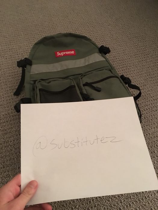 Supreme Supreme Backpack Hi Vis Gunmetal Green FW 2014 VNDS | Grailed