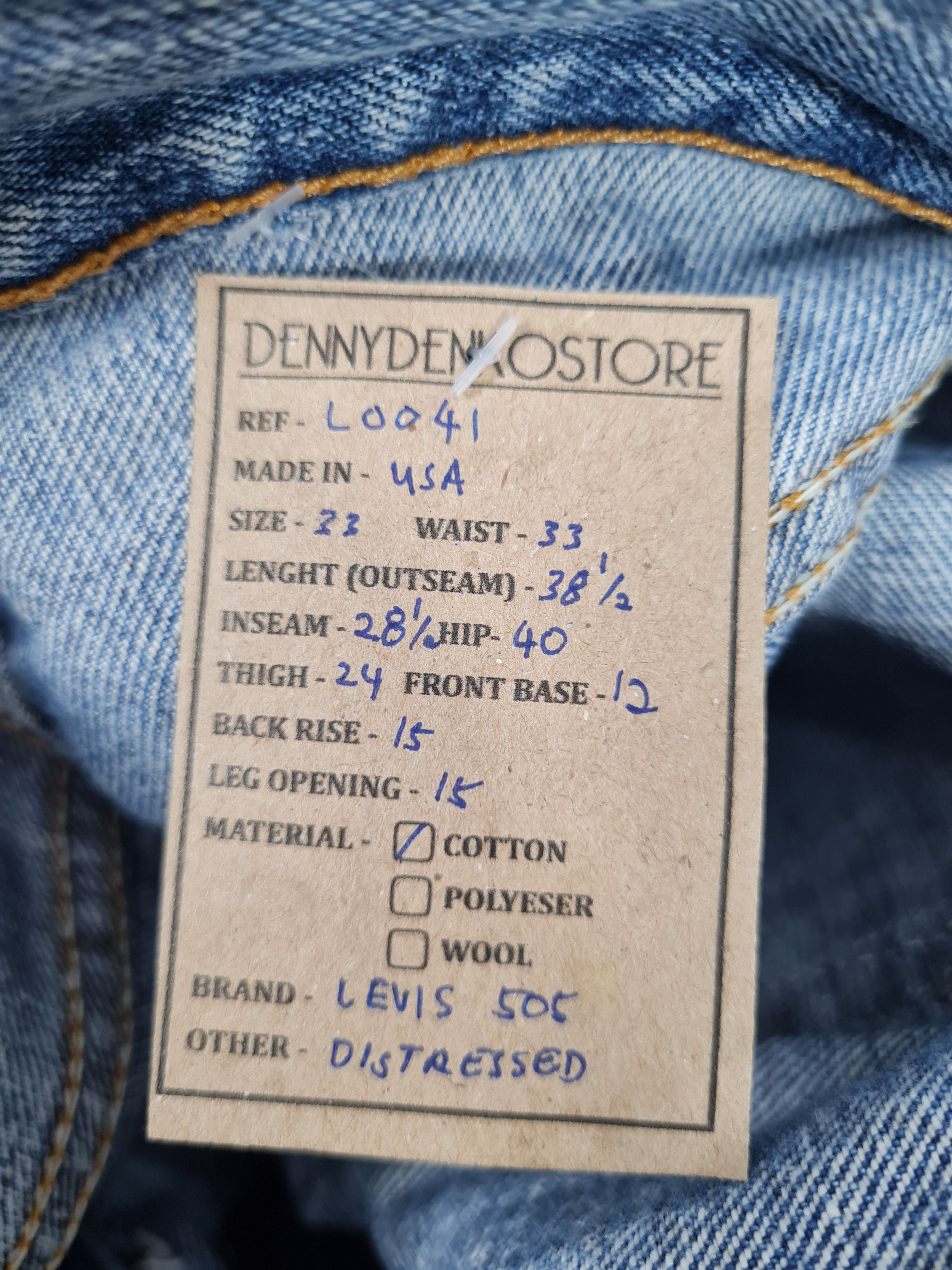 Levi's Vintage Clothing Vintage LEVIS 505 Sun Faded Distressed 33x28.5 Jeans L0041 Size US 33 - 16 Thumbnail