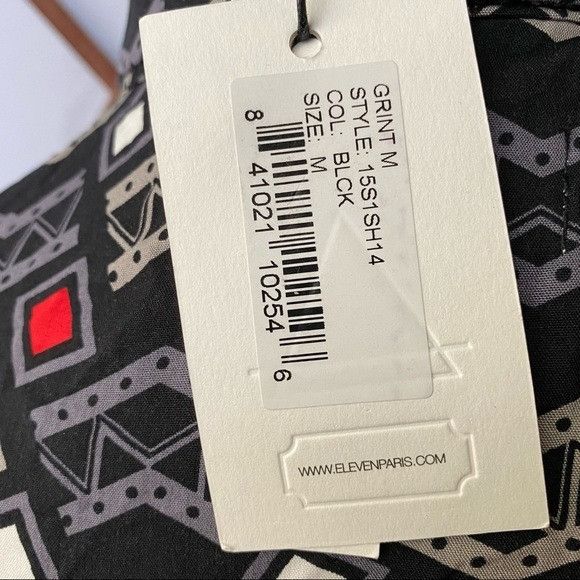 Eleven Paris NWT Eleven Paris Geometric Viscose Snap Button Shirt Size US M / EU 48-50 / 2 - 6 Thumbnail