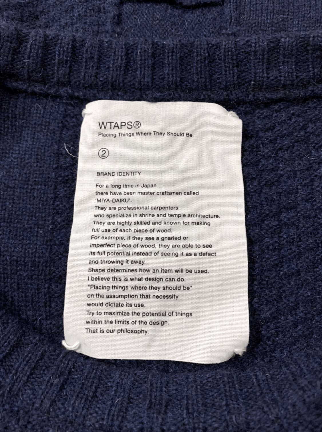 Wtaps WTAPS AW11 Way of Life Patchwork Sweater Size US M / EU 48-50 / 2 - 4 Thumbnail