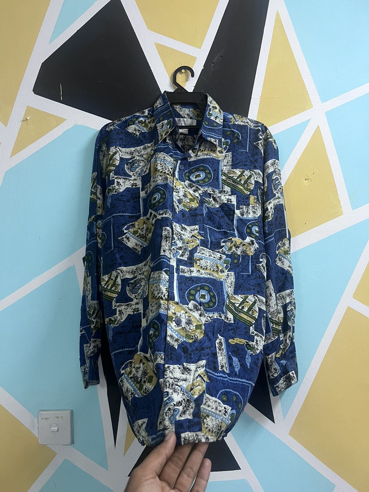 Rare‼️Vintage Hawai Silkyway Ocean Blue Washable Silk
