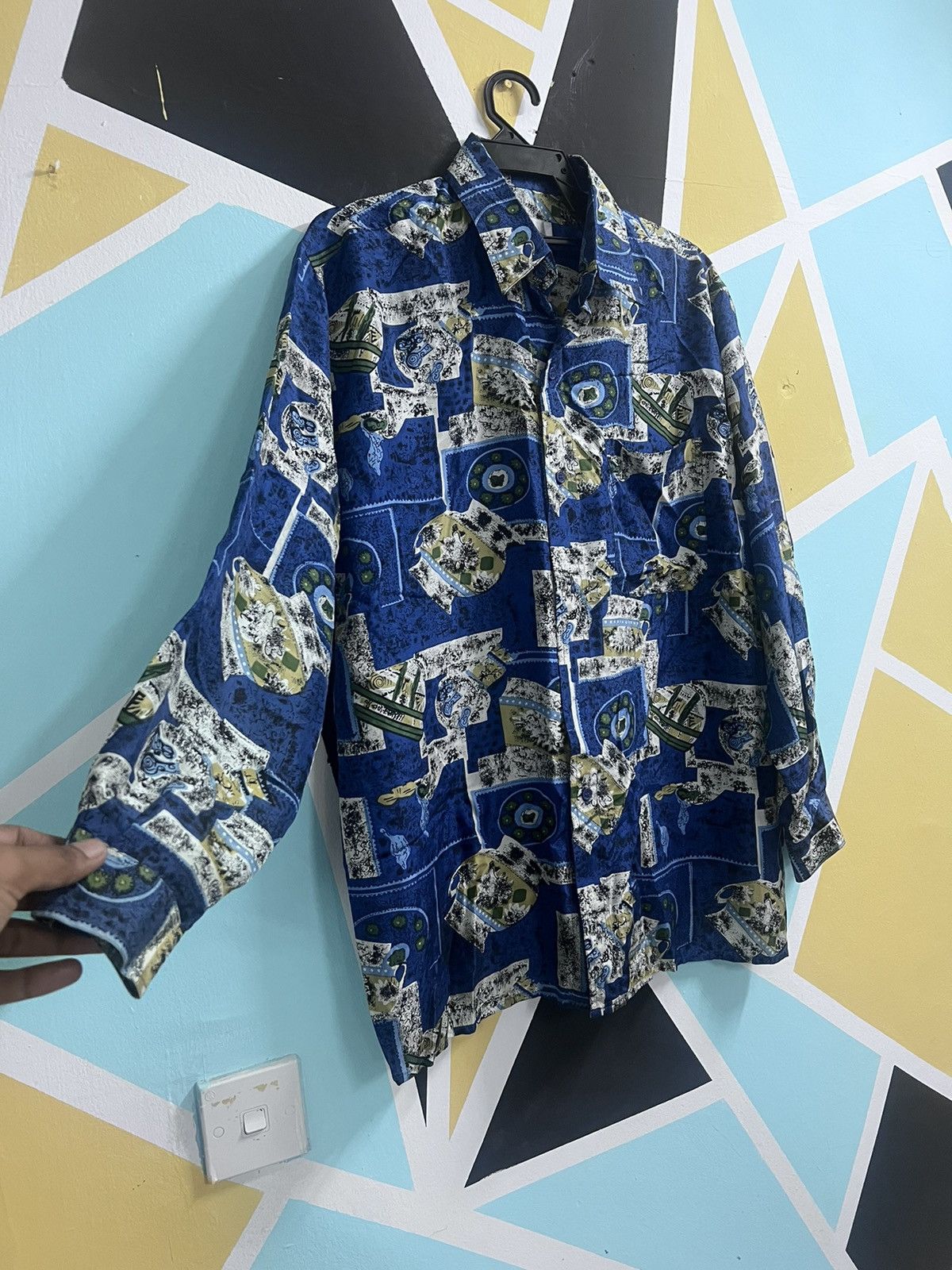Rare‼️Vintage Hawai Silkyway Ocean Blue Washable Silk