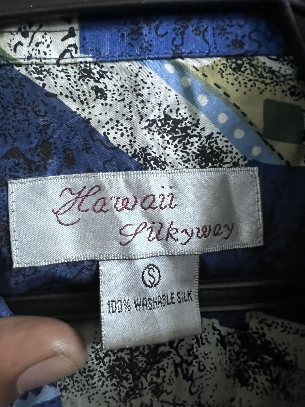 Rare‼️Vintage Hawai Silkyway Ocean Blue Washable Silk