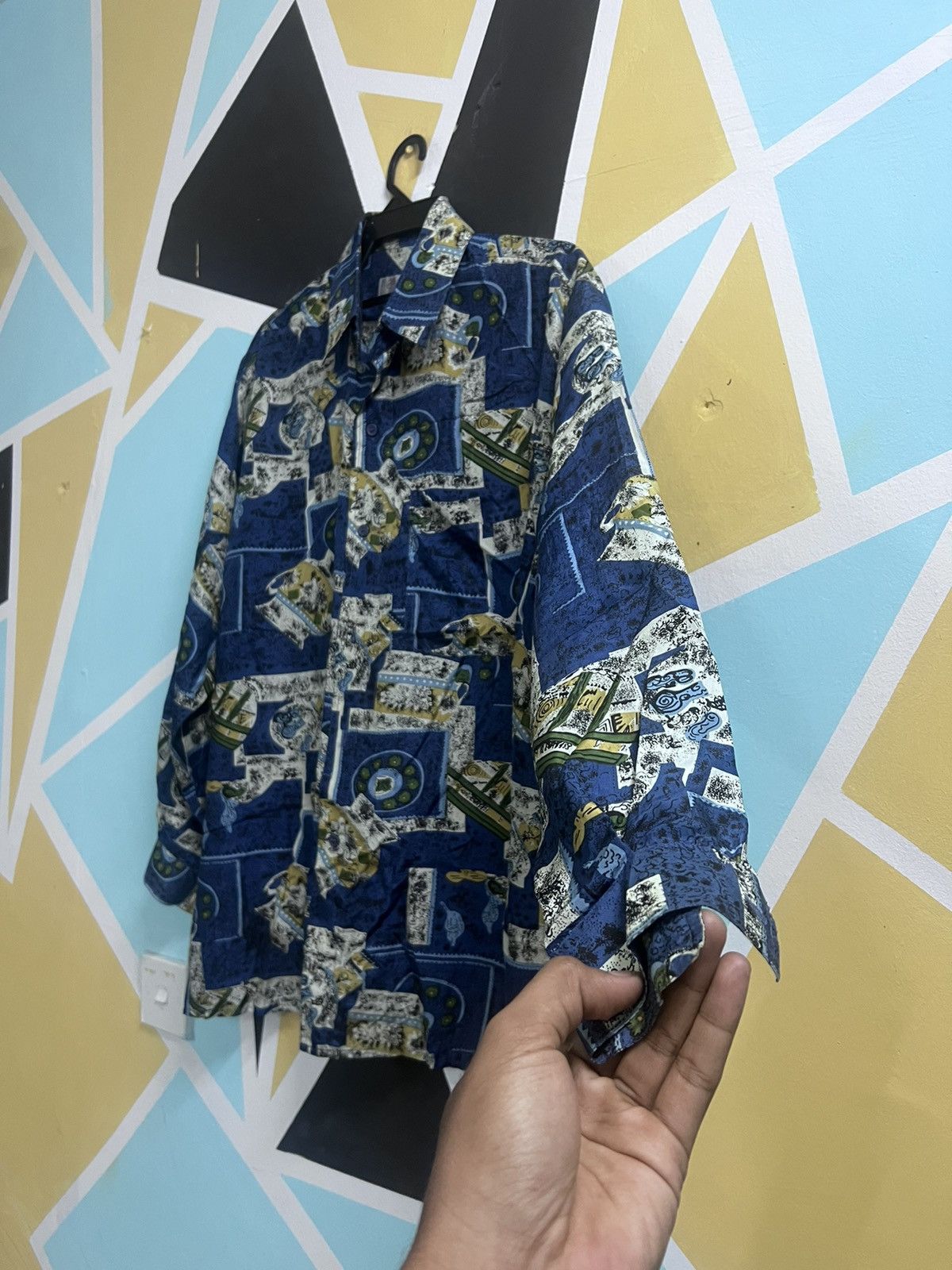 Rare‼️Vintage Hawai Silkyway Ocean Blue Washable Silk