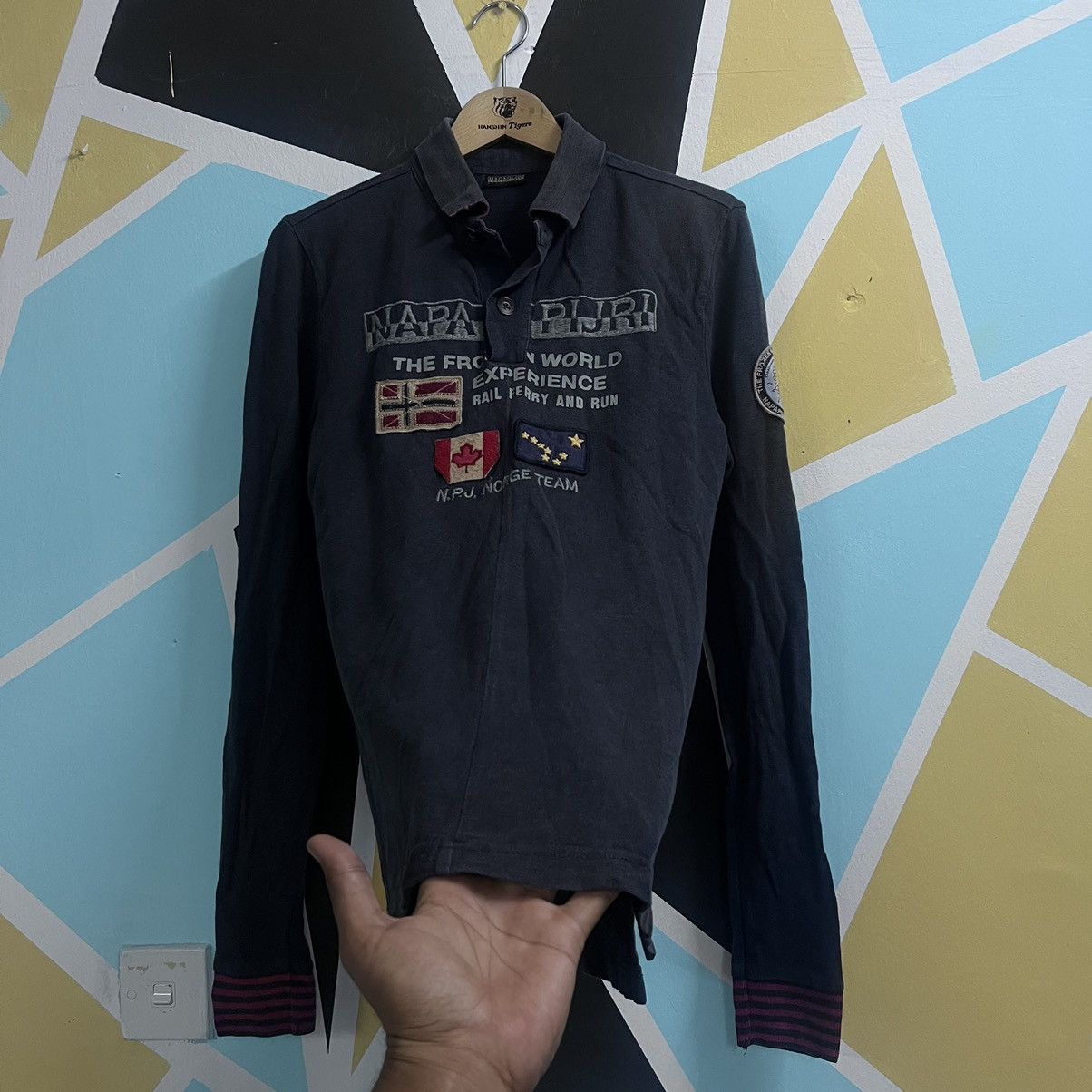 Napapijri Napajiri Norge Team Polo Tshirt Longsleeve Size US M / EU 48-50 / 2 - 1 Thumbnail