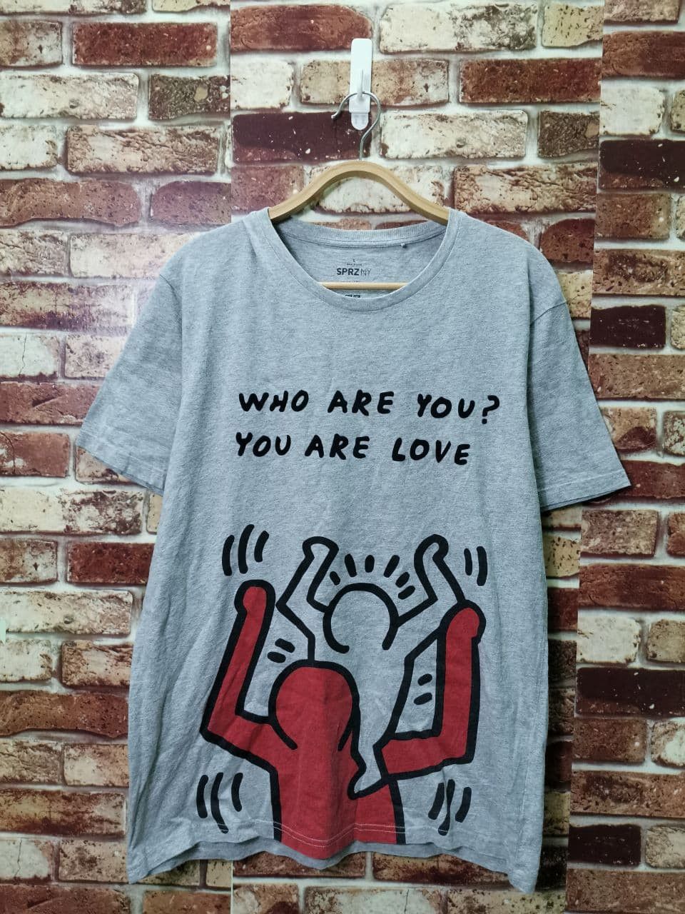 Japanese Brand × Keith Haring × Vintage Keith Haring Art Big Graphics Who are you? Size US L / EU 52-54 / 3 - 1 Thumbnail