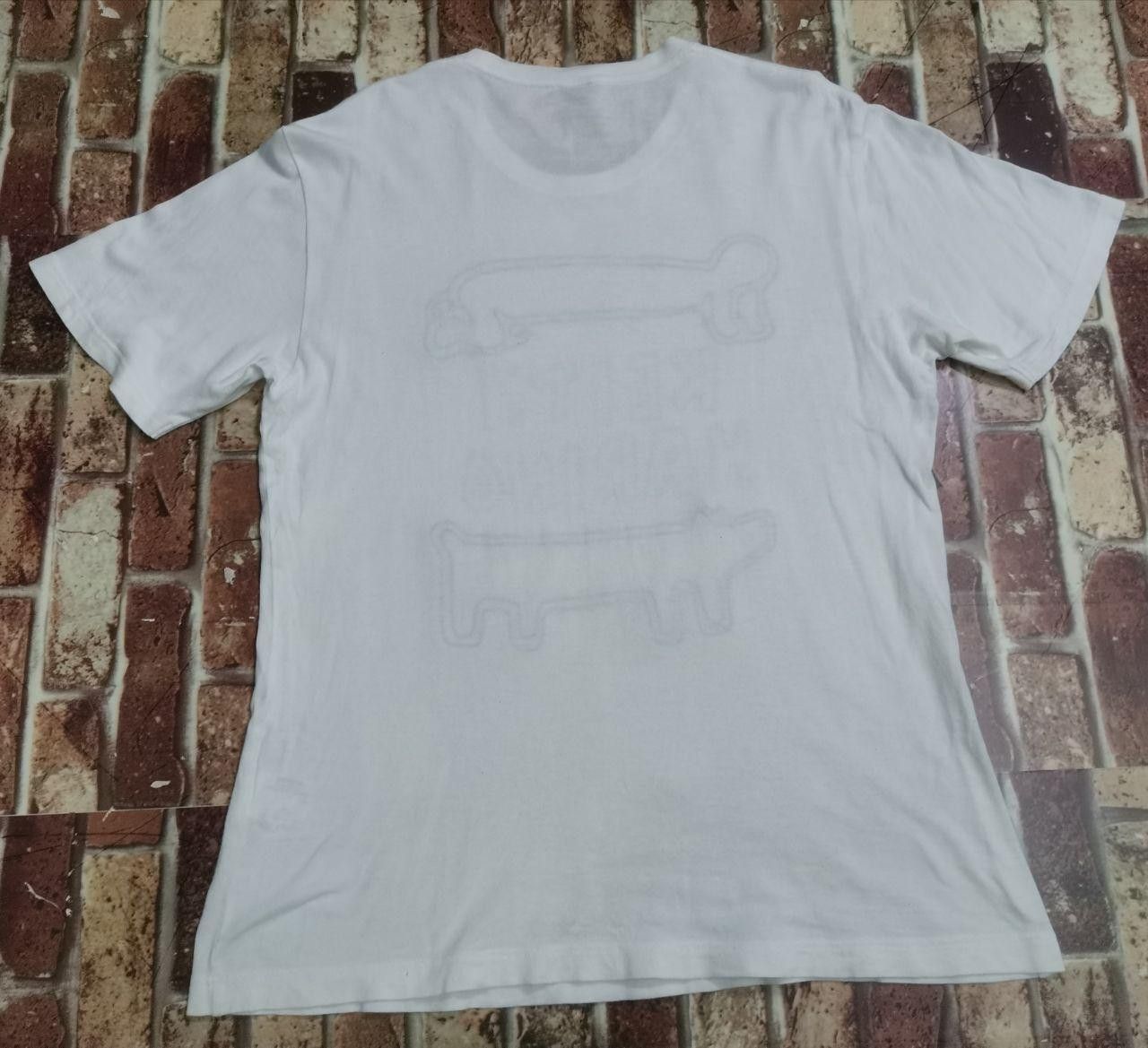 Japanese Brand × Keith Haring × Vintage KEITH HARING Vintage Dog Barking Tee Shirt Drawing Pop Art Size US L / EU 52-54 / 3 - 7 Thumbnail