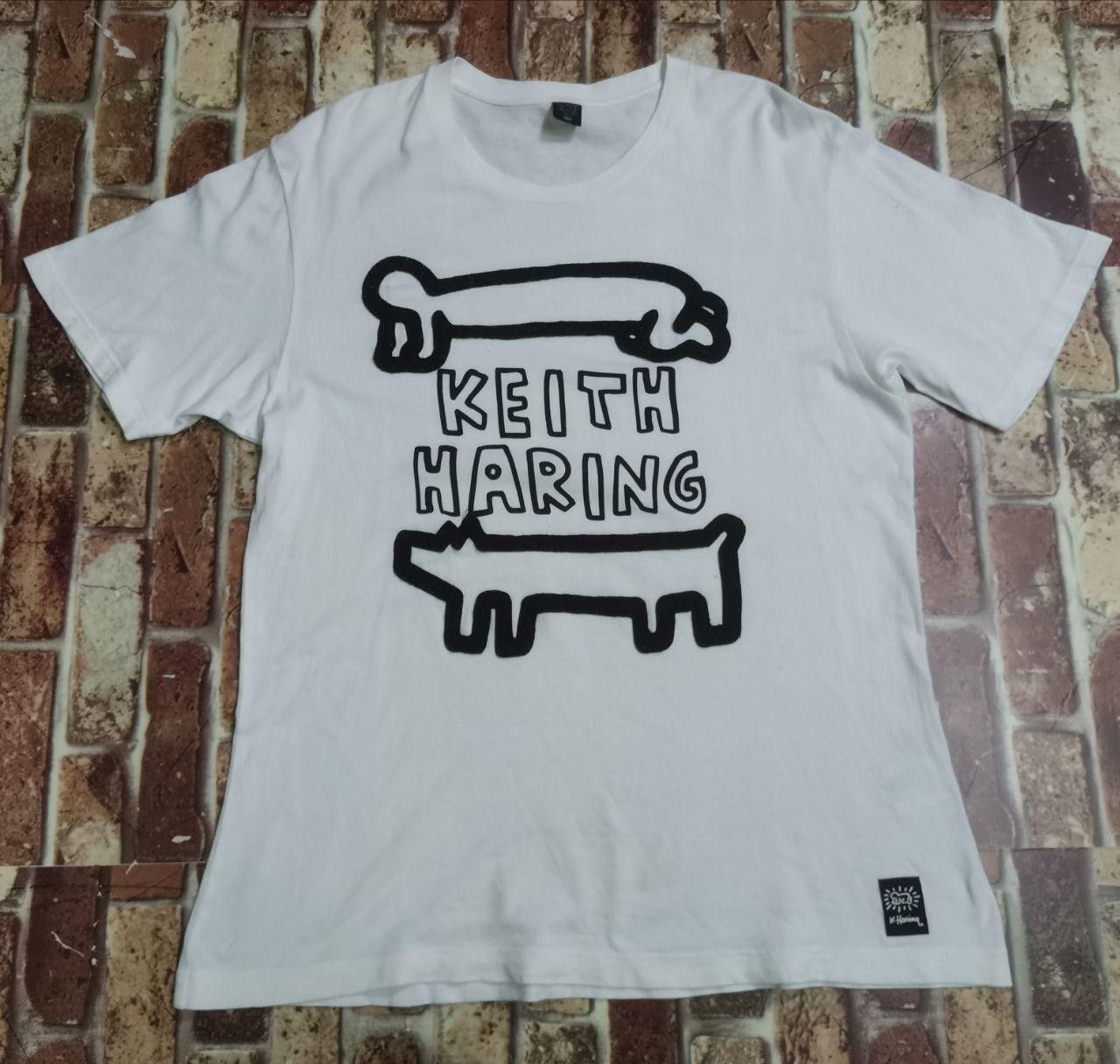 Japanese Brand × Keith Haring × Vintage KEITH HARING Vintage Dog Barking Tee Shirt Drawing Pop Art Size US L / EU 52-54 / 3 - 6 Thumbnail