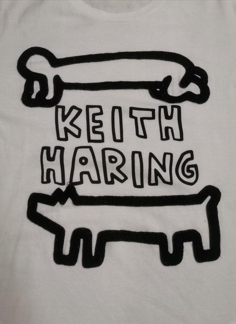 Japanese Brand × Keith Haring × Vintage KEITH HARING Vintage Dog Barking Tee Shirt Drawing Pop Art Size US L / EU 52-54 / 3 - 1 Thumbnail