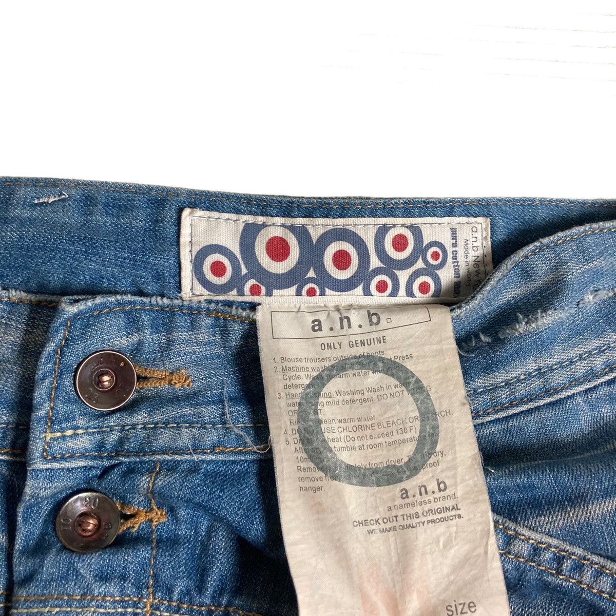PPFM A.N.B - Cargo Washed Baggy Jeans Multi Pocket Japanese Brand Size US 33 - 6 Thumbnail