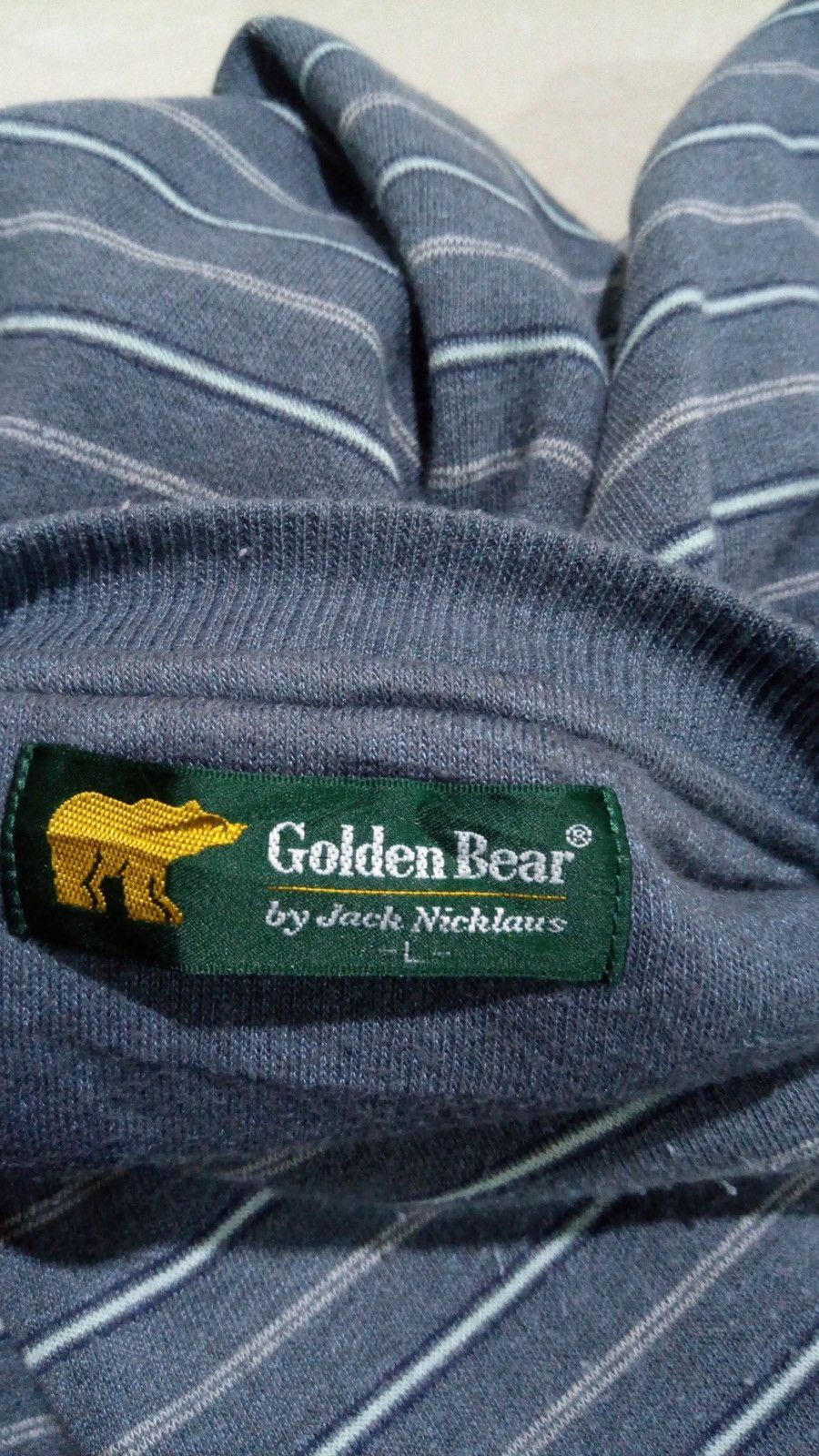Golden Bear × Vintage Vintage Golden Bear Stripe Sweatshirt Big Logo L fits M Size US M / EU 48-50 / 2 - 7 Thumbnail