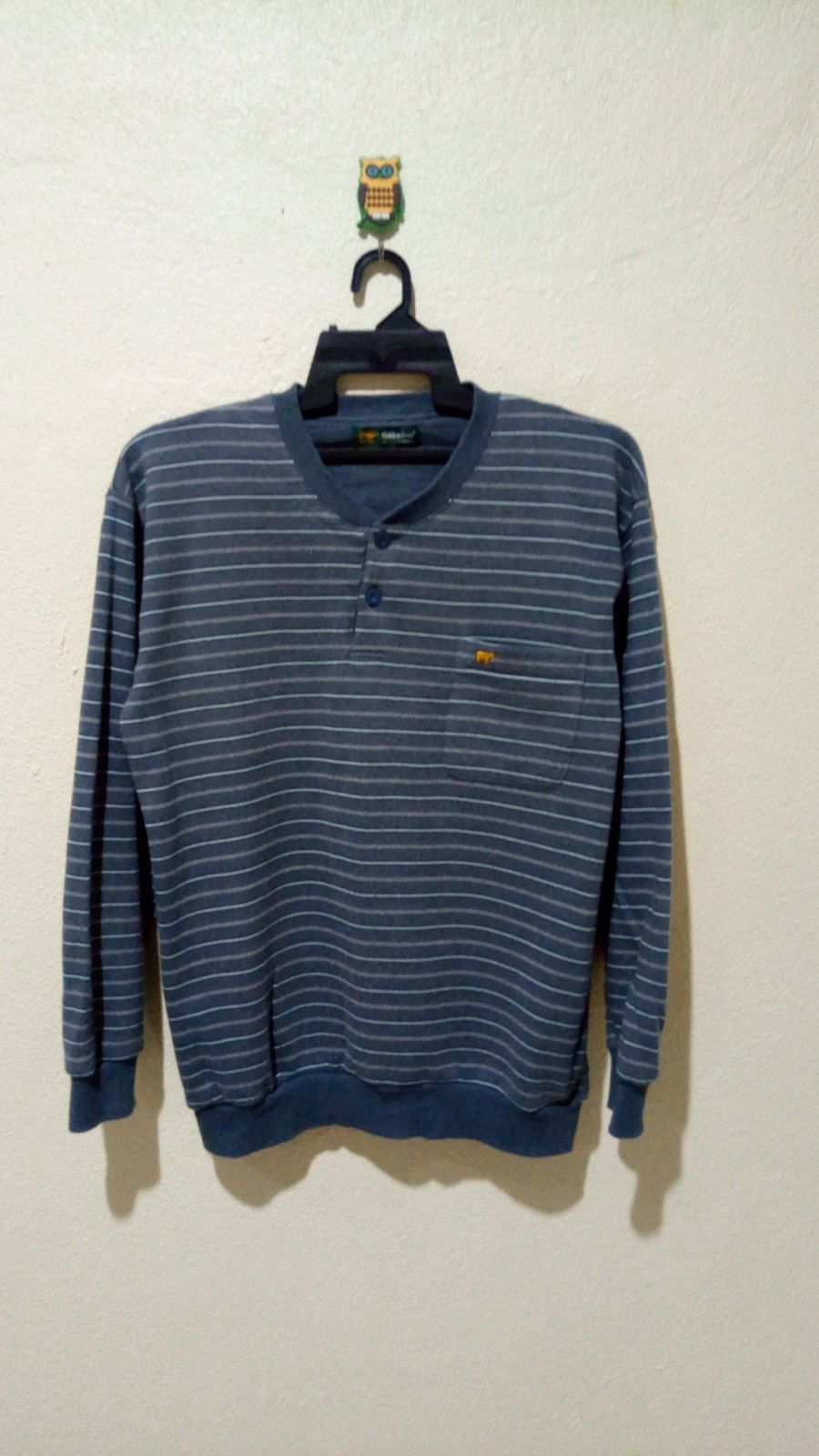 Golden Bear × Vintage Vintage Golden Bear Stripe Sweatshirt Big Logo L fits M Size US M / EU 48-50 / 2 - 1 Thumbnail