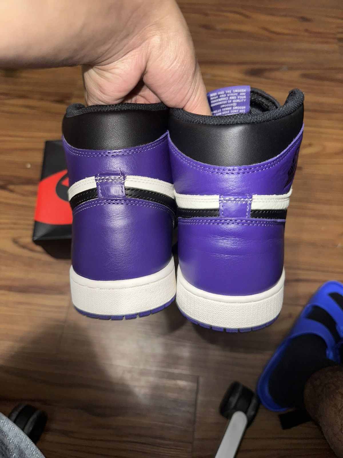 Nike Jordan 1 Court Purple 1.0 Size US 10 / EU 43 - 6 Thumbnail