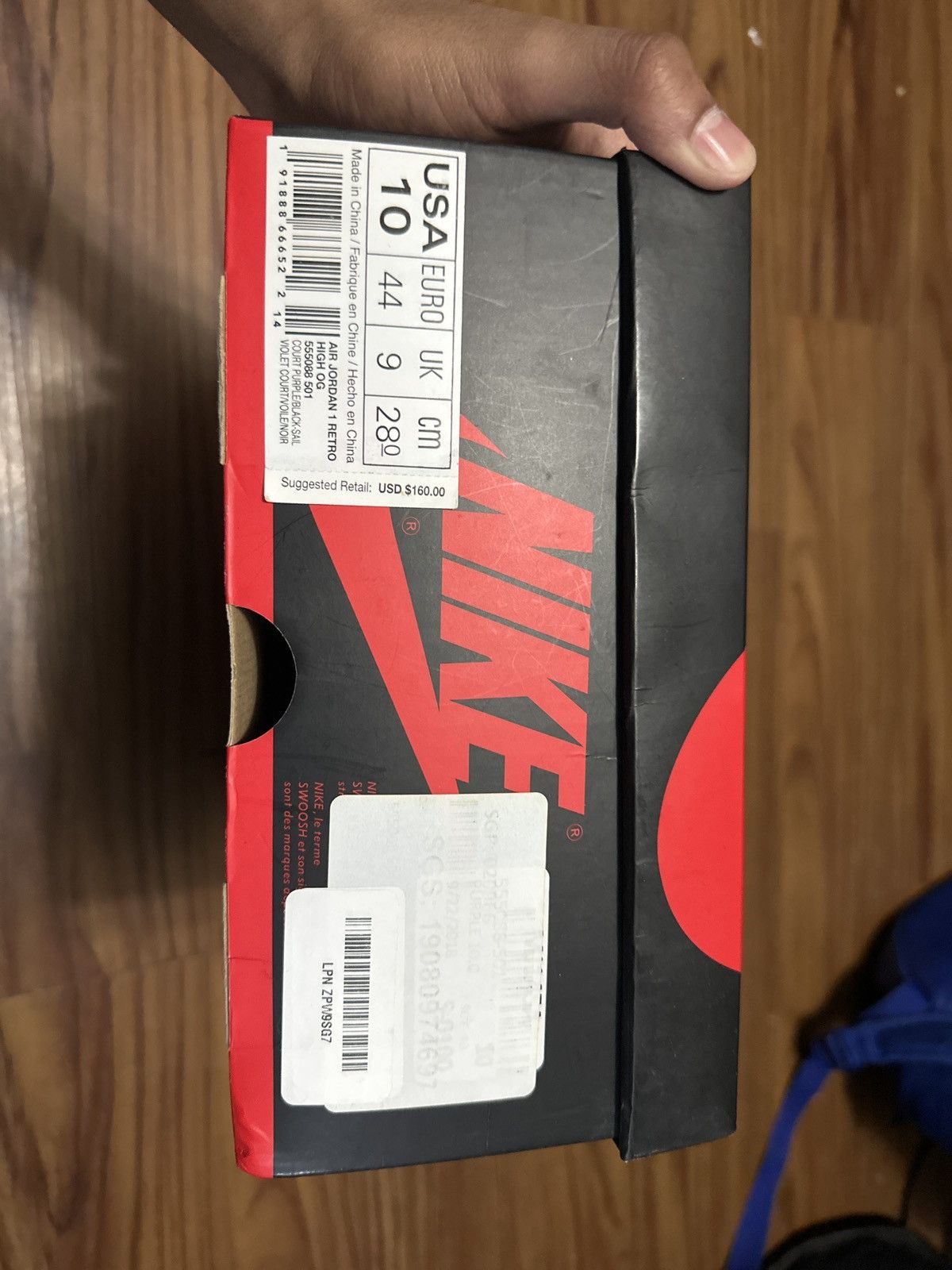 Nike Jordan 1 Court Purple 1.0 Size US 10 / EU 43 - 7 Thumbnail