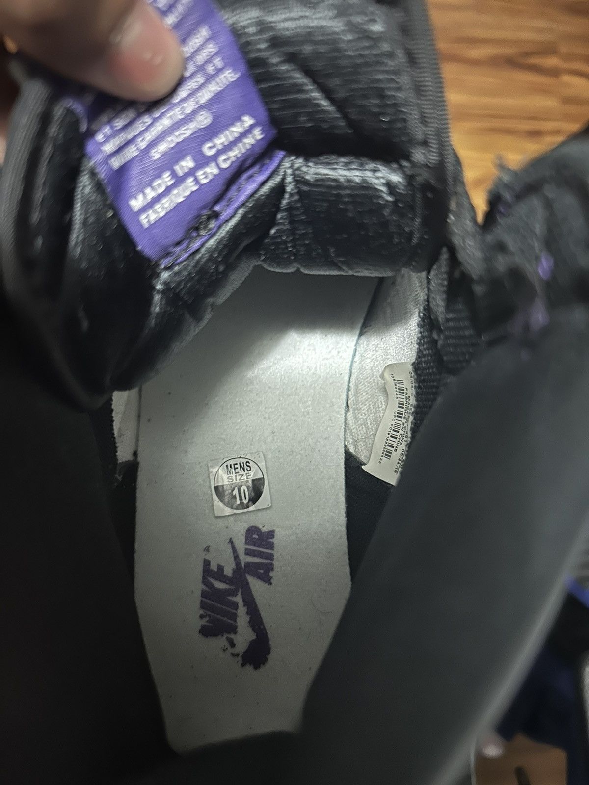 Nike Jordan 1 Court Purple 1.0 Size US 10 / EU 43 - 3 Thumbnail