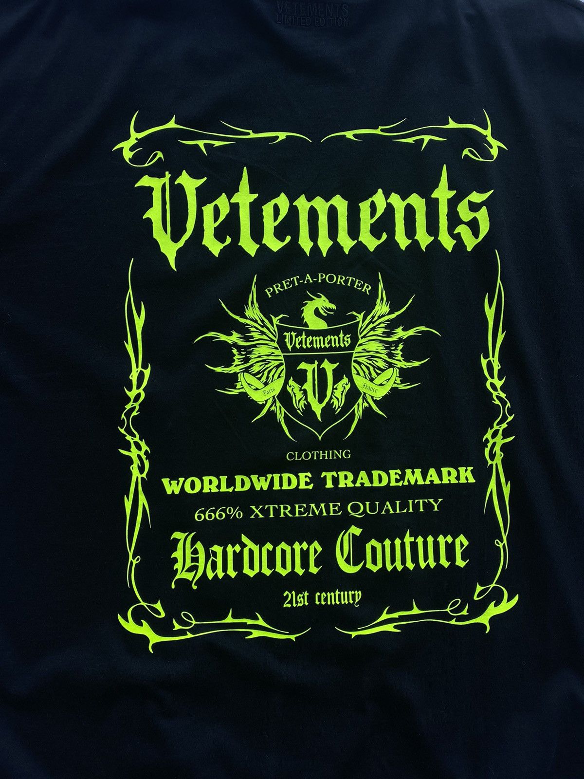 Vetements VETEMENTS PRET-A-PORTER HARDCORE T SHIRT Size US L / EU 52-54 / 3 - 6 Thumbnail