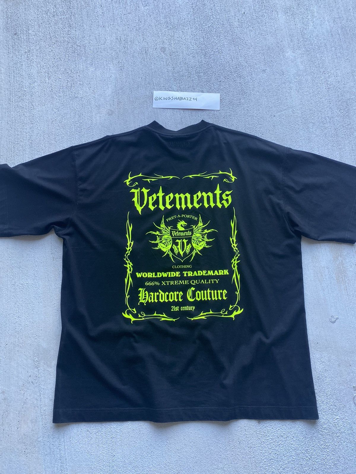 Vetements VETEMENTS PRET-A-PORTER HARDCORE T SHIRT Size US L / EU 52-54 / 3 - 5 Thumbnail
