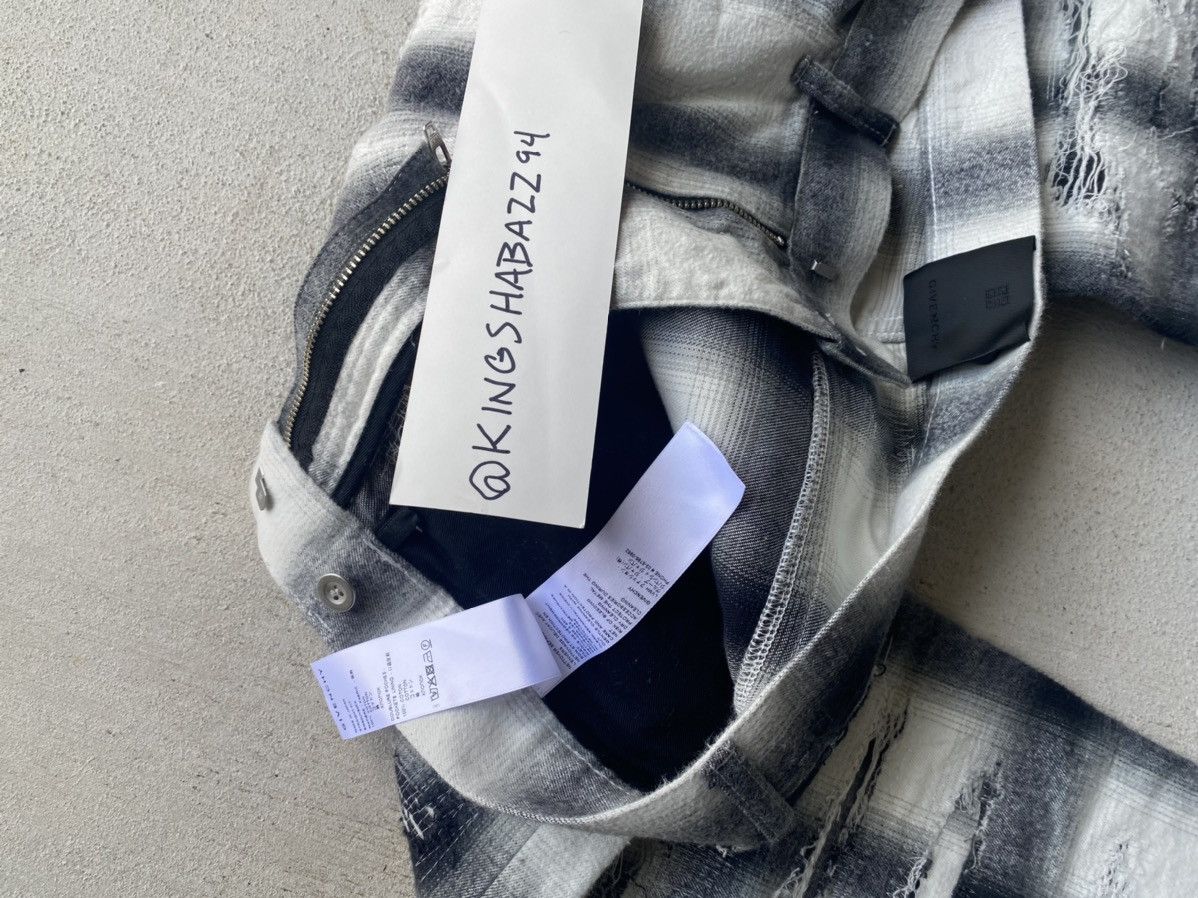 Givenchy GIVENCHY DISTRESSED FLANNEL DENIM | BLK & WHT Size US 34 / EU 50 - 7 Thumbnail