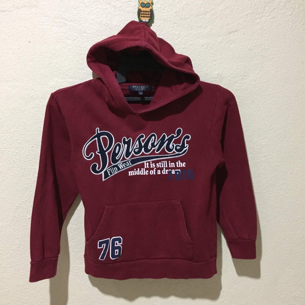 Person’s Fli Pwear HoodieEmbroidered spellout size 140 / XS