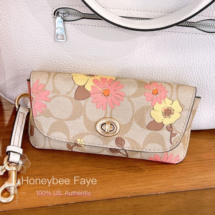 Coach Sunglass Case In Signature Canvas With Floral Cluster Print Grailed