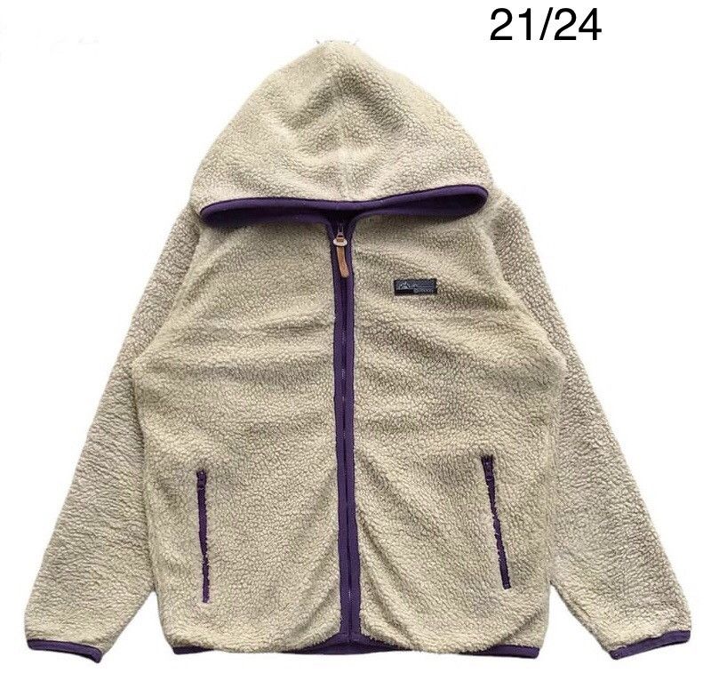 image of Outdoor Life x Vintage Outdoor Products Sherpa Fleece Jacket in Cream Purple, Men's (Size Medium)