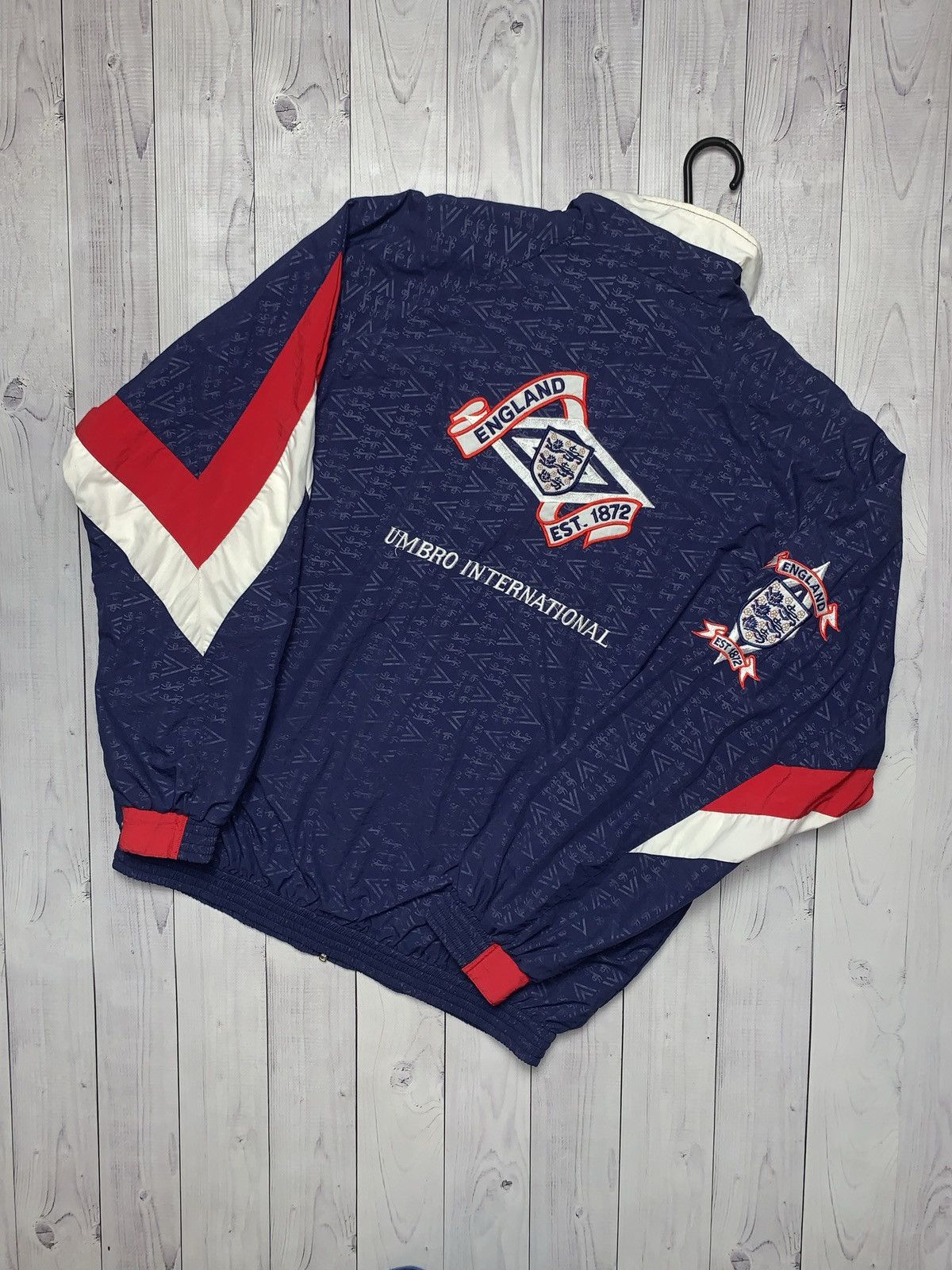 Umbro × Vintage Vintage England soccer track jacket Umbro monogram rare M/L Size US M / EU 48-50 / 2 - 2 Thumbnail