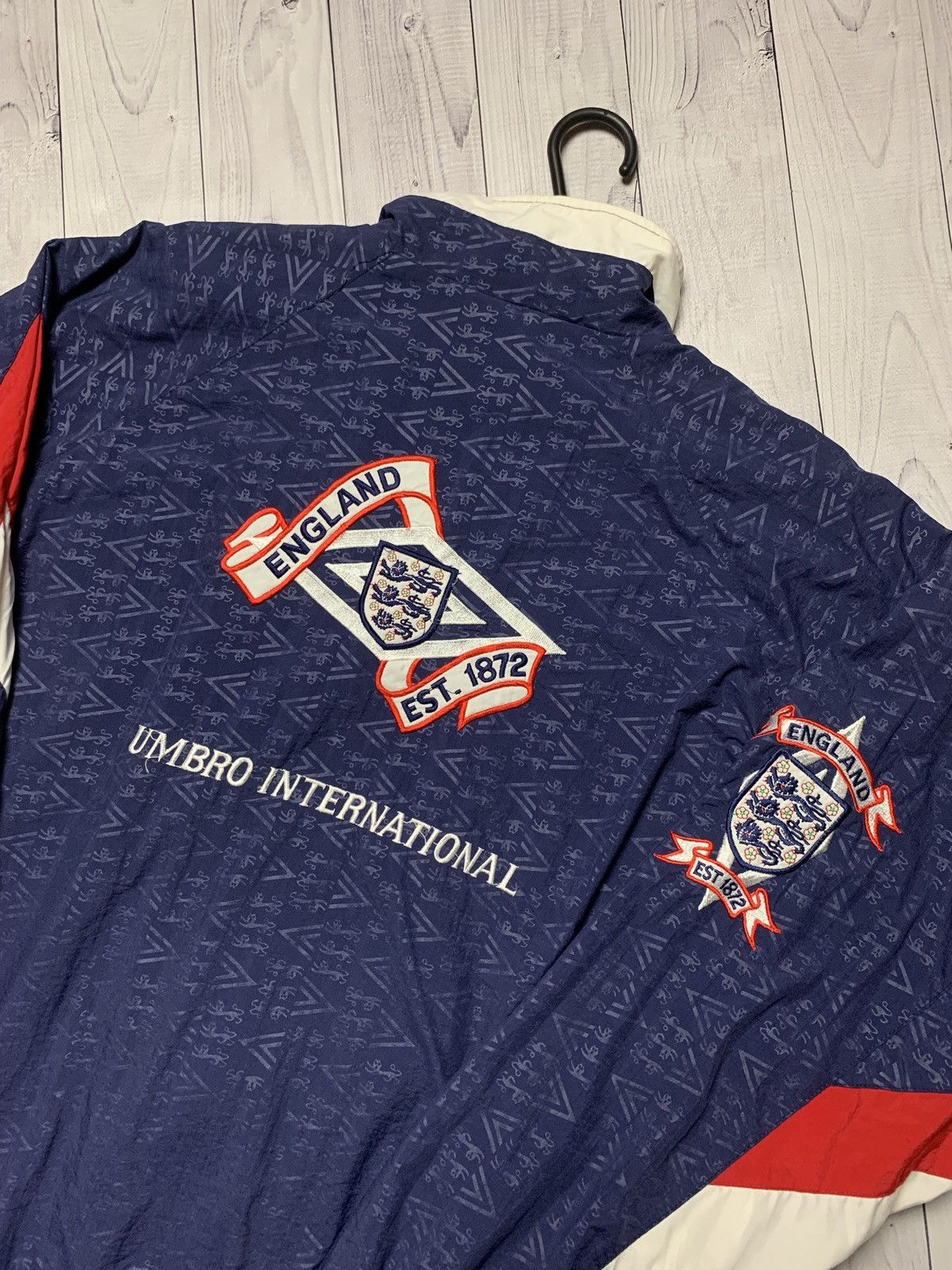 Umbro × Vintage Vintage England soccer track jacket Umbro monogram rare M/L Size US M / EU 48-50 / 2 - 12 Thumbnail