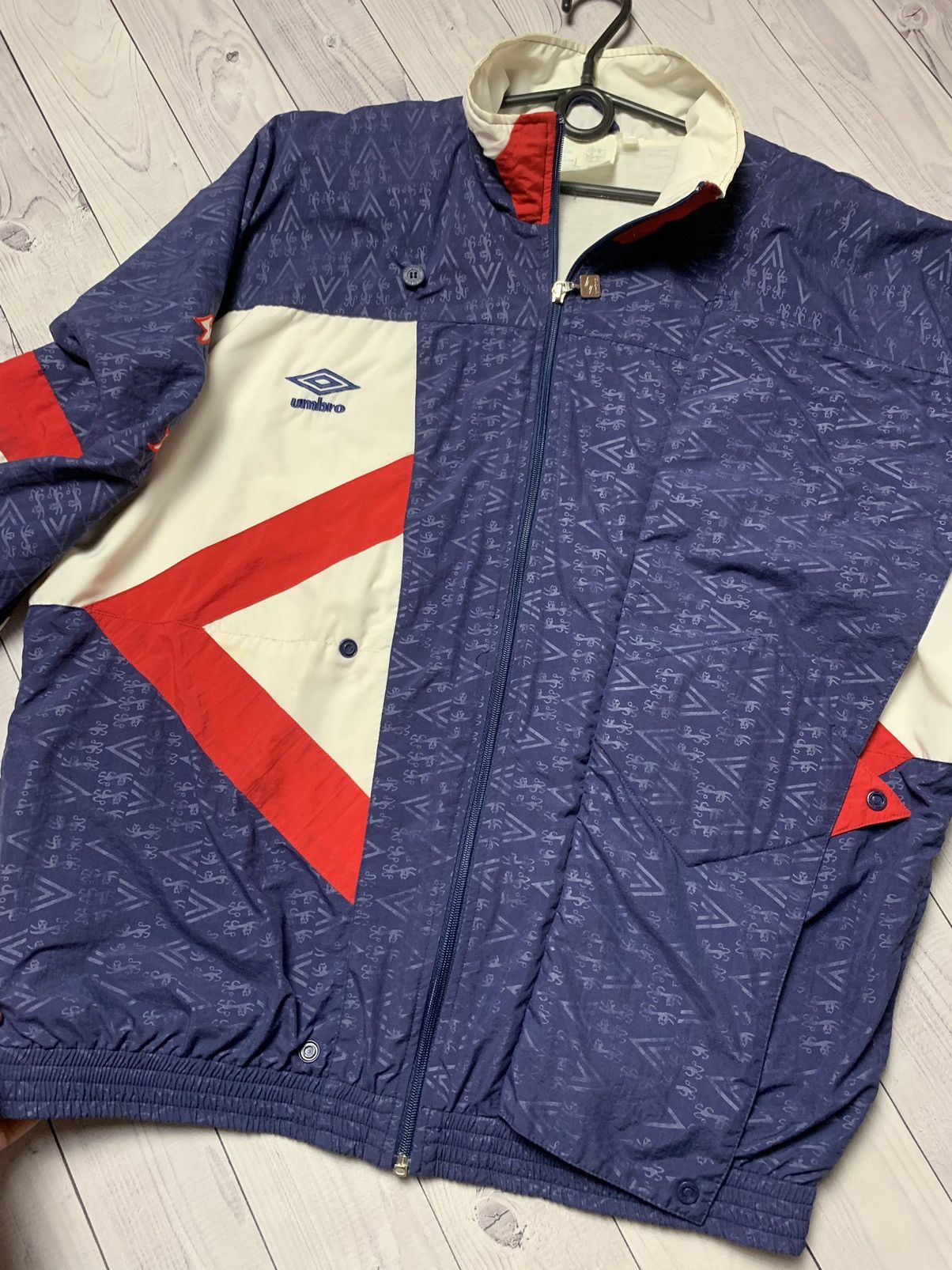 Umbro × Vintage Vintage England soccer track jacket Umbro monogram rare M/L Size US M / EU 48-50 / 2 - 10 Thumbnail