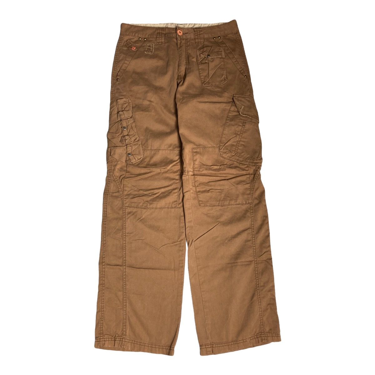 image of Archival Clothing Thursday Island Cargo Pants 3D Multi Pocket in Brown (Size 30)