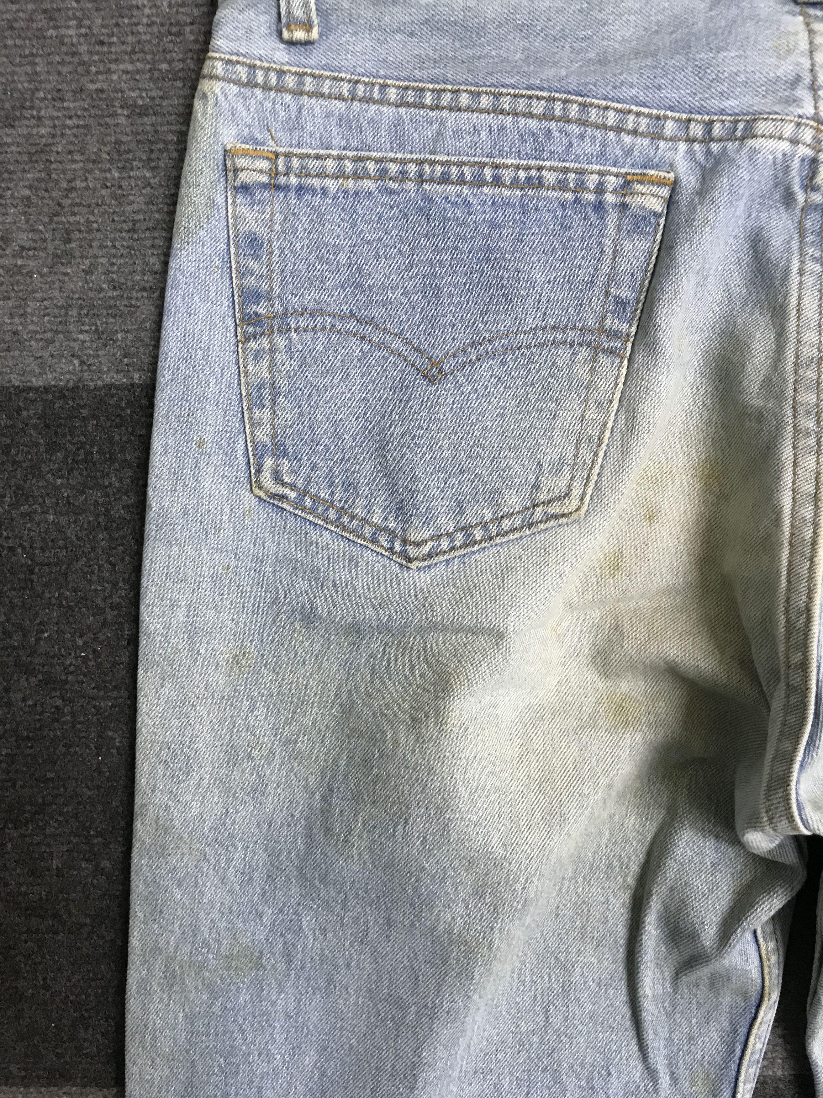 Levi's VL192- Vintage Levis 501 Stained Dirty Light Wash Jeans Size US 33 - 14 Thumbnail
