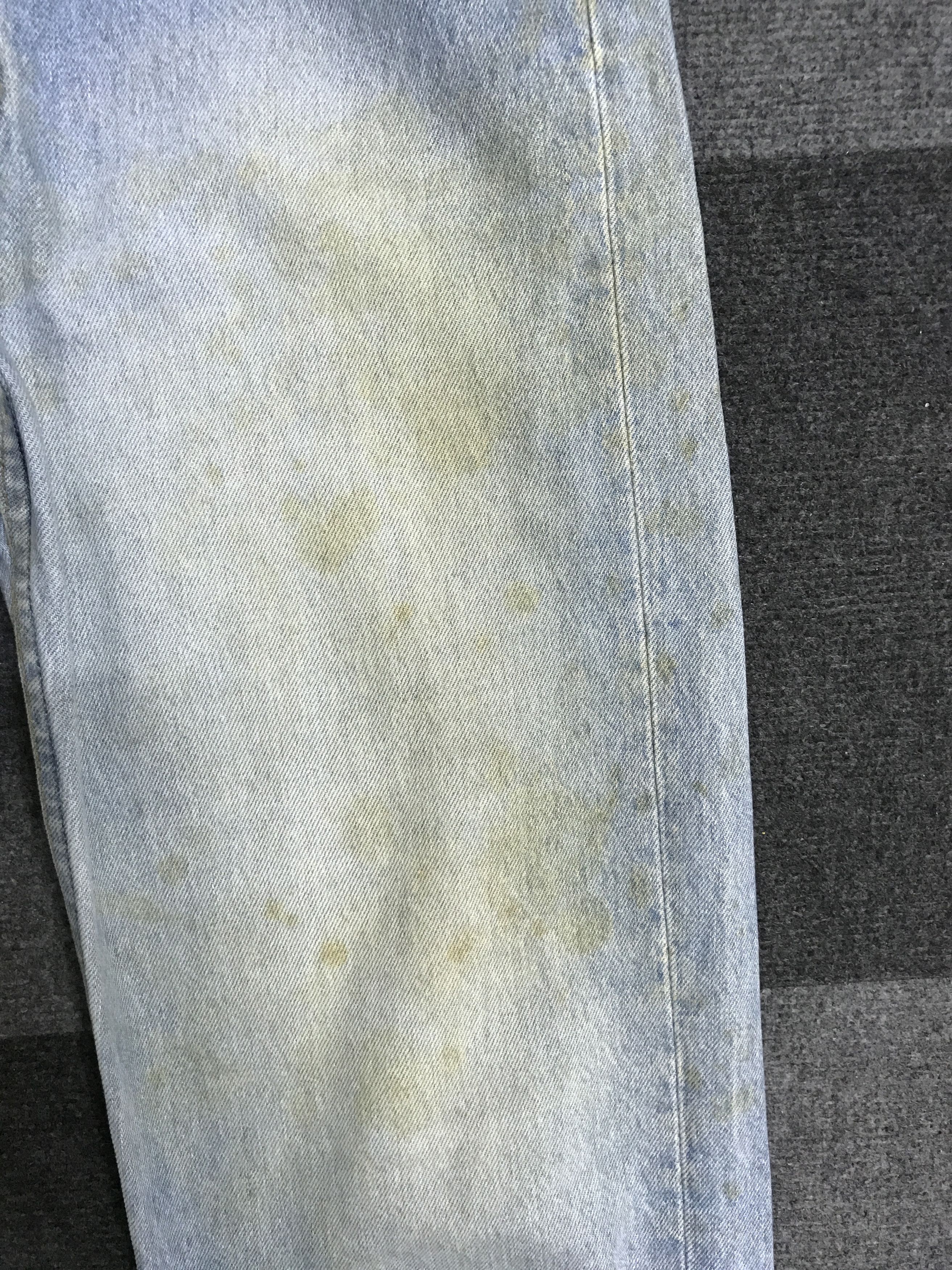 Levi's VL192- Vintage Levis 501 Stained Dirty Light Wash Jeans Size US 33 - 5 Thumbnail