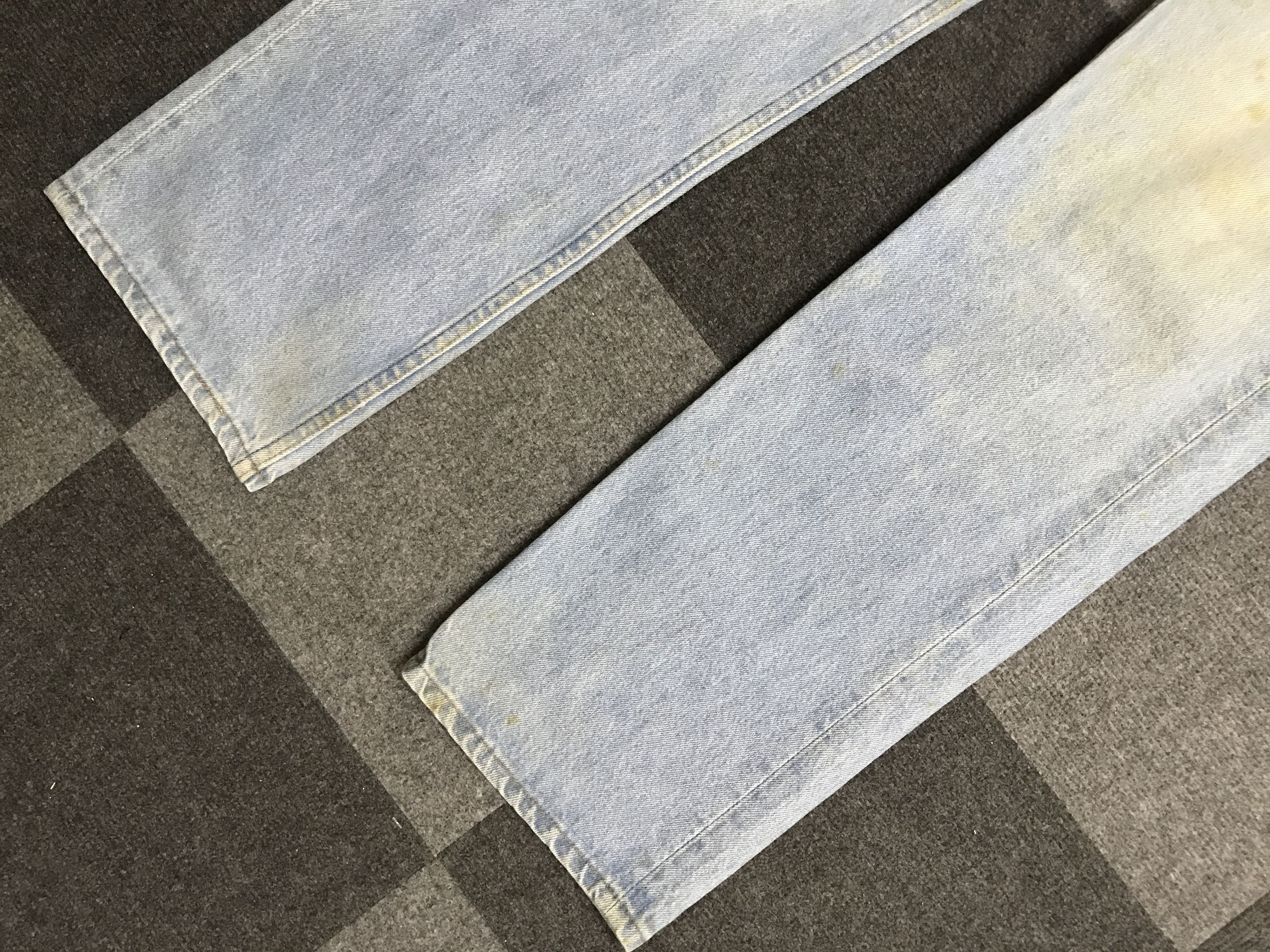 Levi's VL192- Vintage Levis 501 Stained Dirty Light Wash Jeans Size US 33 - 4 Thumbnail