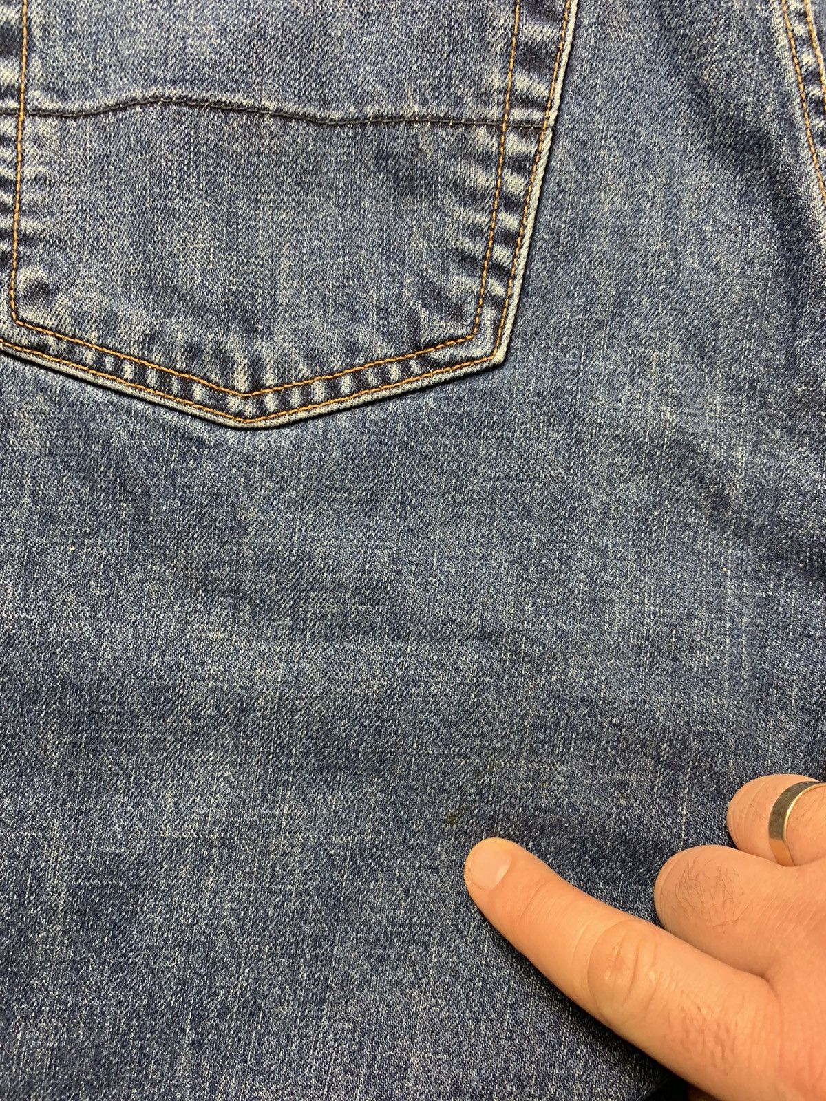 Stone Island × Vintage RARE Stone Island Logo Vintage Denim Jeans Size US 36 / EU 52 - 10 Thumbnail
