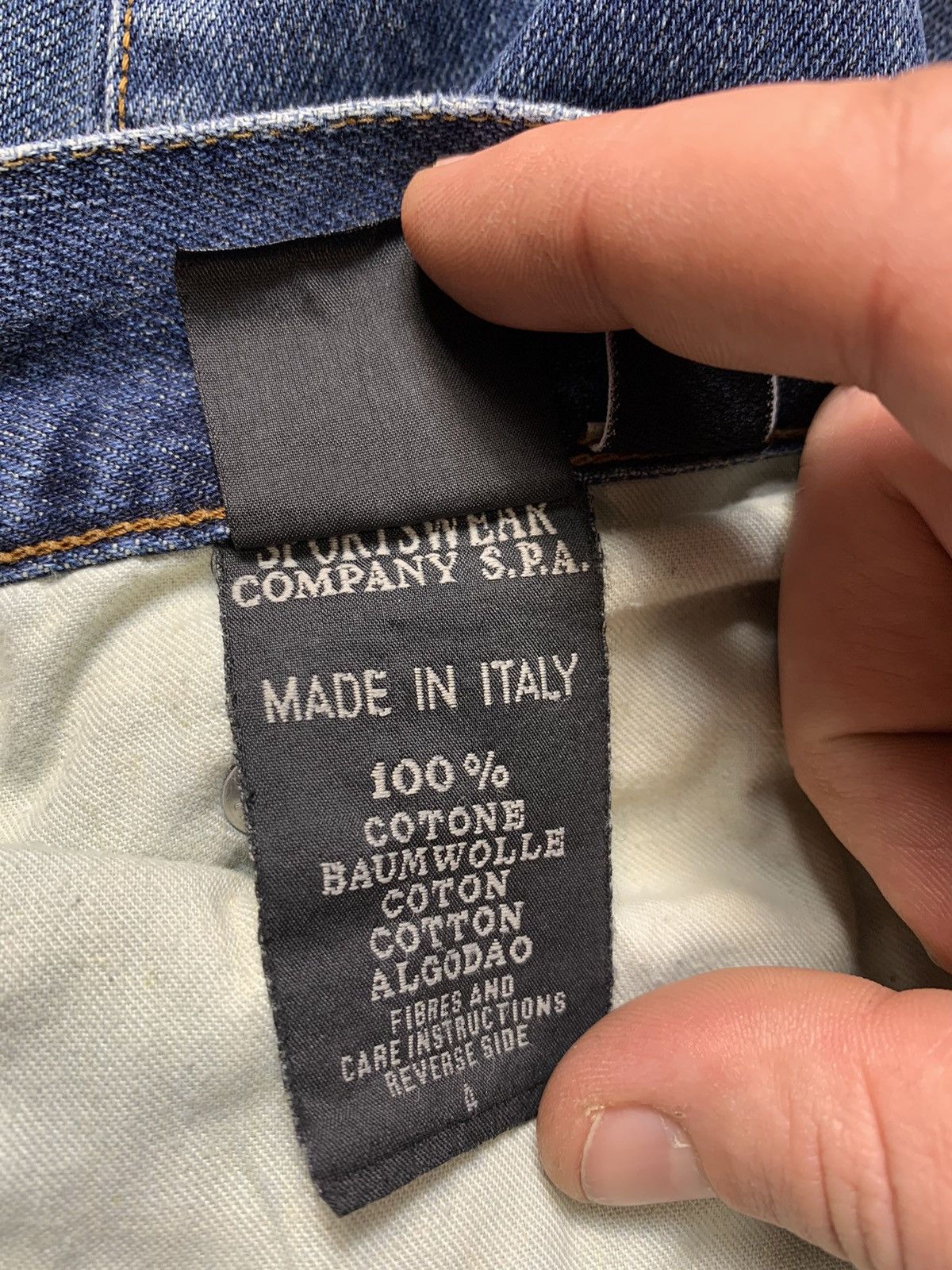 Stone Island × Vintage RARE Stone Island Logo Vintage Denim Jeans Size US 36 / EU 52 - 12 Thumbnail