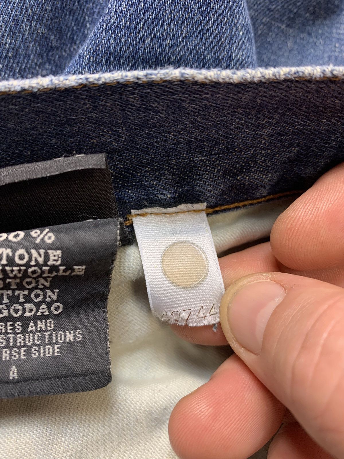 Stone Island × Vintage RARE Stone Island Logo Vintage Denim Jeans Size US 36 / EU 52 - 13 Thumbnail